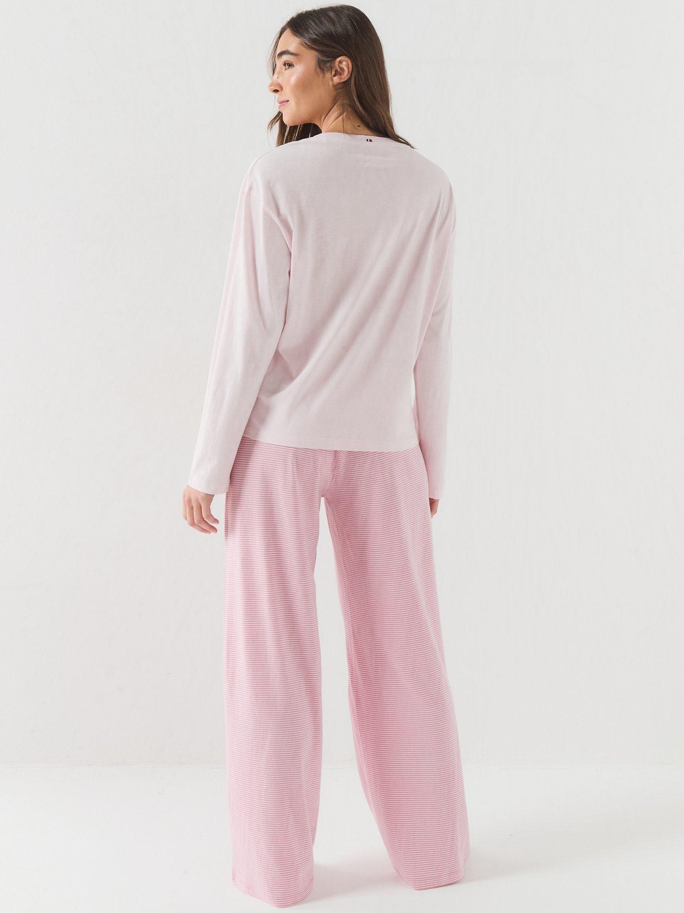 Image 2 of 6 of Tommy Hilfiger Essential Jersey Long Sleeve Pyjama Set - Pink