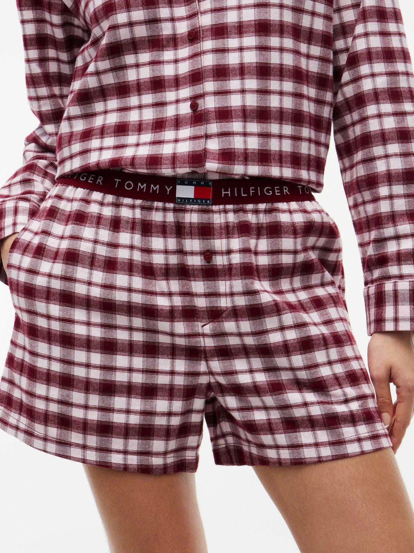 Image 5 of 6 of Tommy Hilfiger Heritage Flannel Pyjama Set And Eye Mask Gift Box - Pink