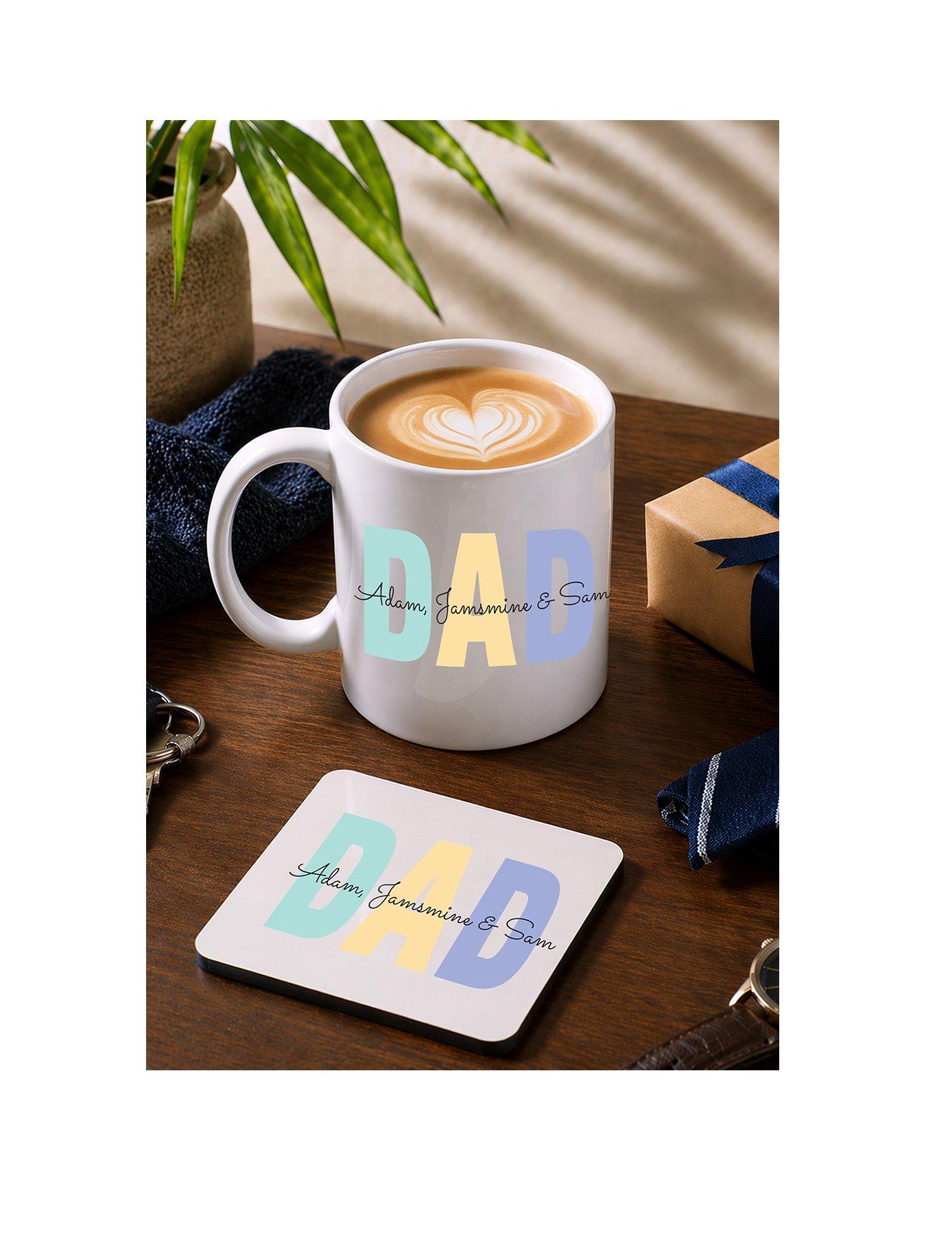 Image 1 of 3 of Love Abode Personalised Dad Mug & Coaster Set