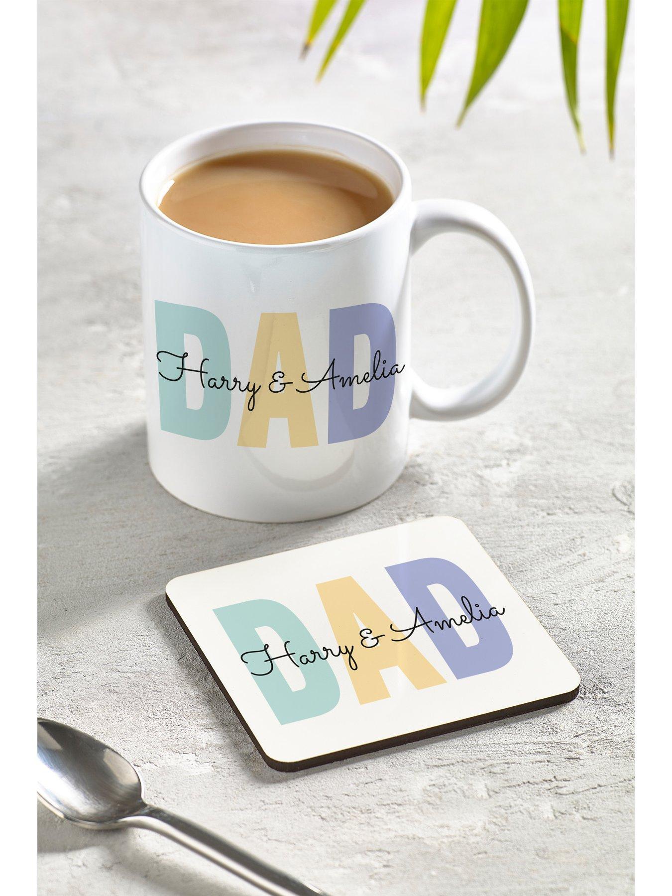 Image 2 of 3 of Love Abode Personalised Dad Mug & Coaster Set