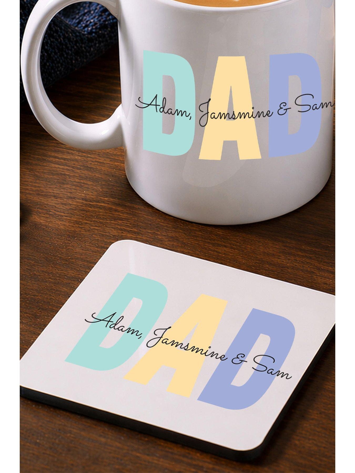Image 3 of 3 of Love Abode Personalised Dad Mug & Coaster Set