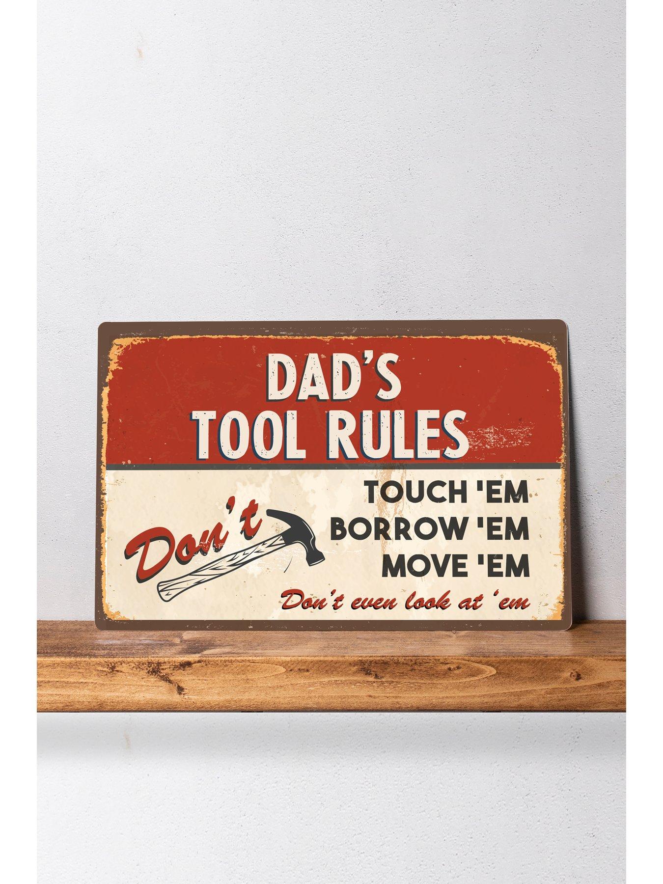 Love Abode Personalised Metal Tool Sign | Very