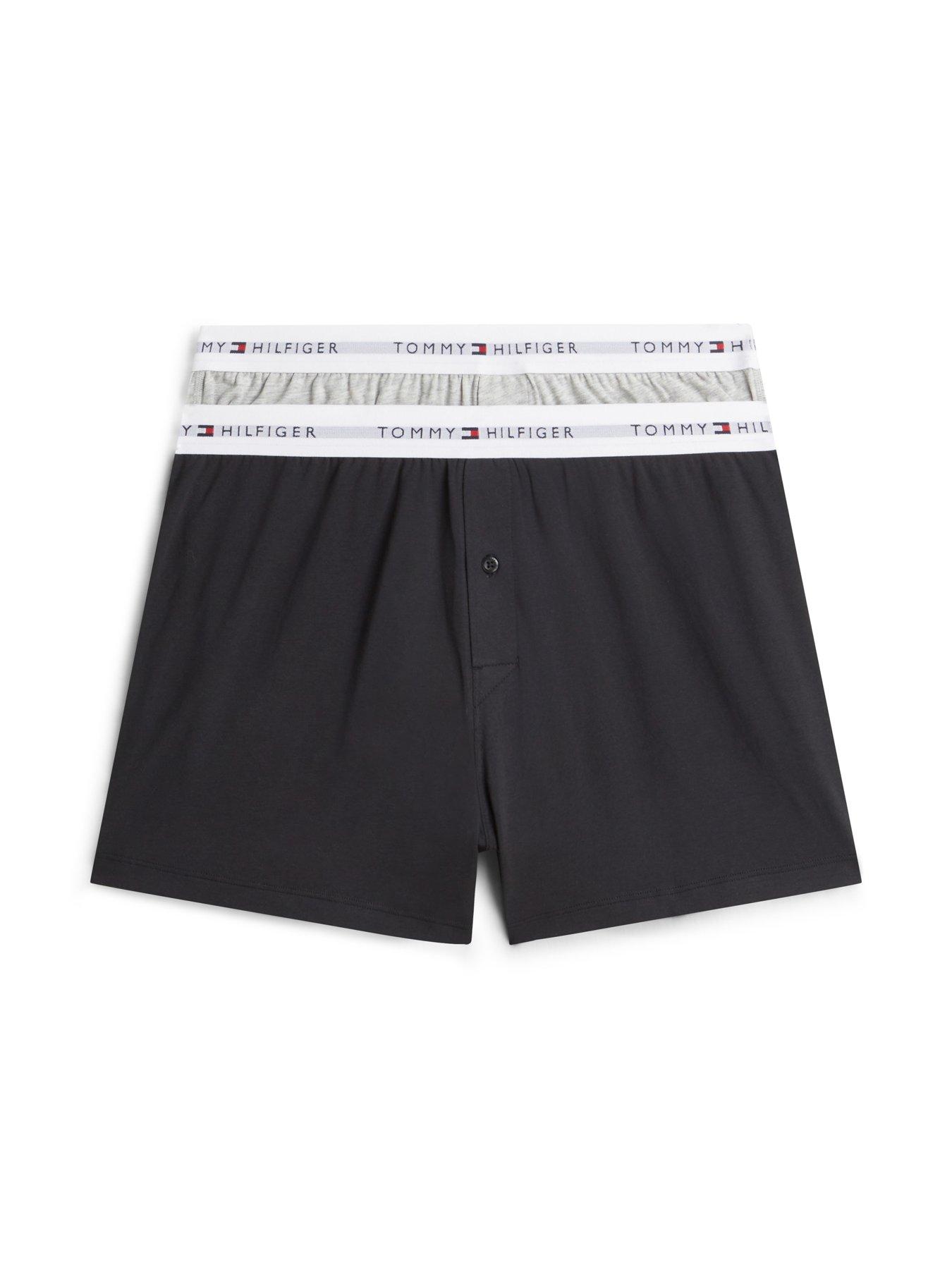 Image 1 of 6 of Tommy Hilfiger Men's Branded Waistband Stretch Trunks - Black