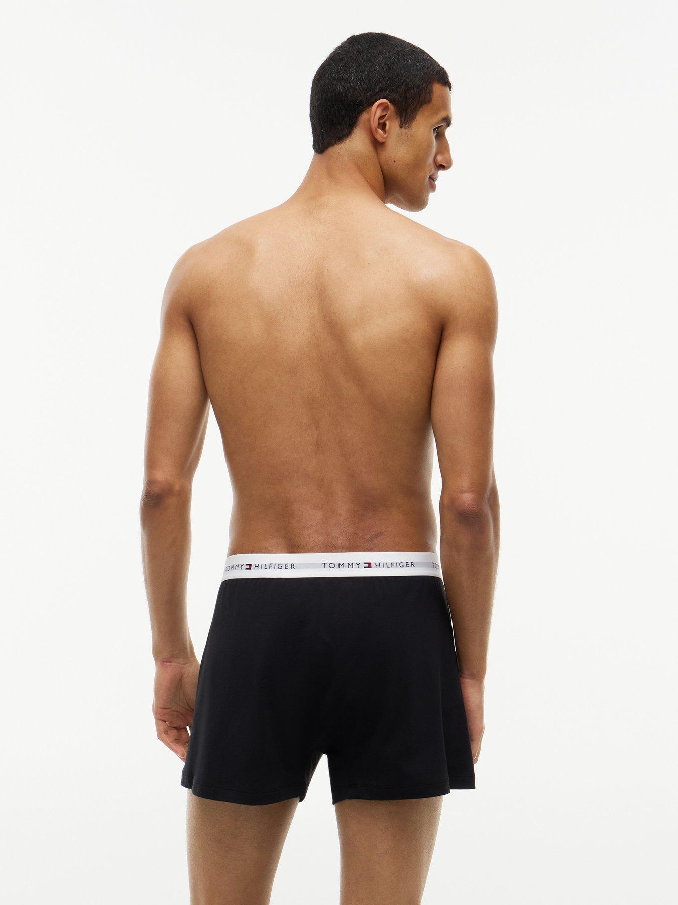 Image 2 of 6 of Tommy Hilfiger Men's Branded Waistband Stretch Trunks - Black