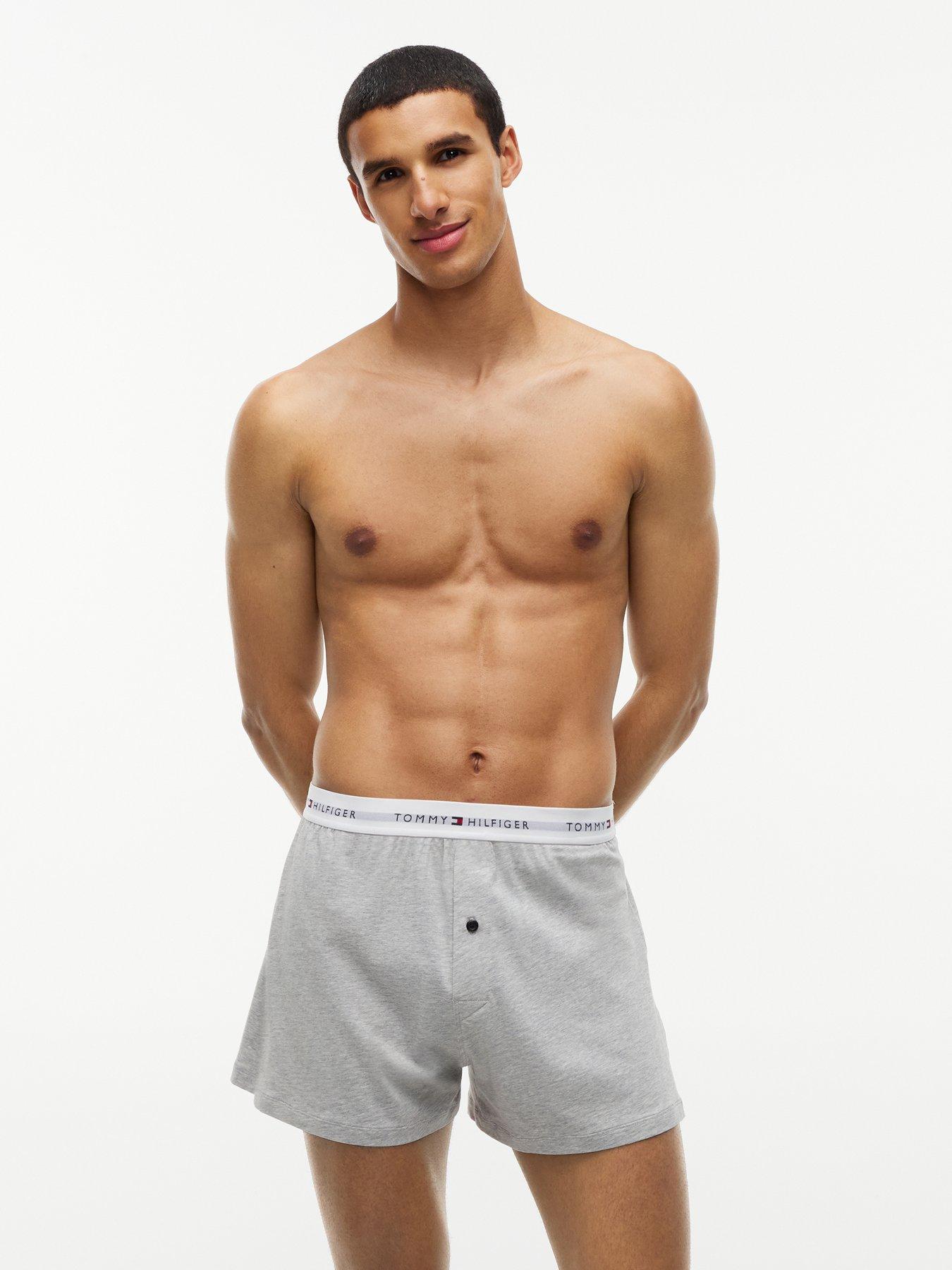 Image 3 of 6 of Tommy Hilfiger Men's Branded Waistband Stretch Trunks - Black
