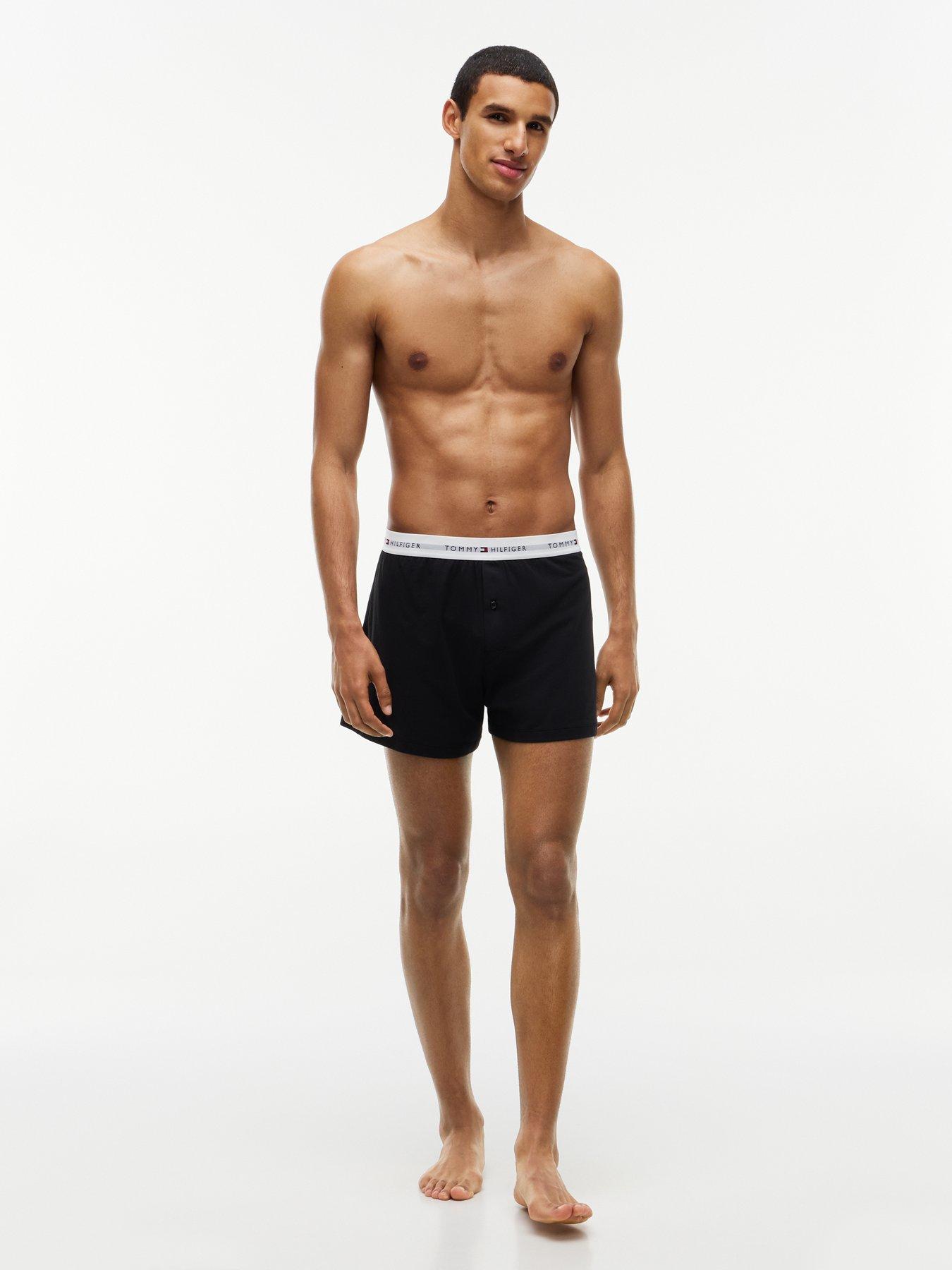 Image 5 of 6 of Tommy Hilfiger Men's Branded Waistband Stretch Trunks - Black
