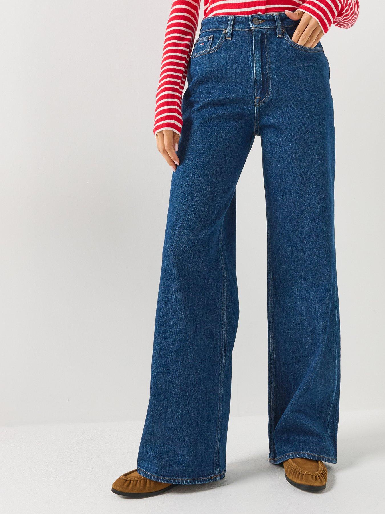 Image 1 of 5 of Tommy Jeans Claire High Rise Wide Jeans - Denim Dark