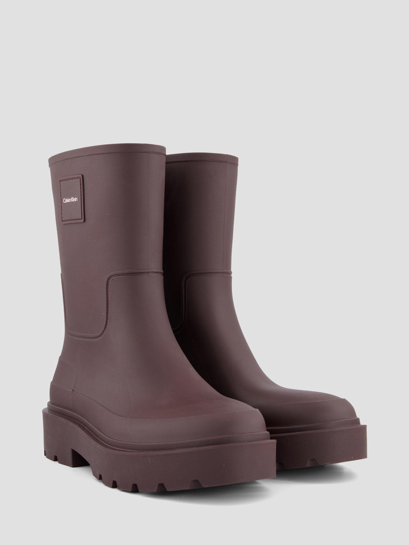 Image 6 of 7 of Calvin Klein Rubber Wellington Boot - Brown
