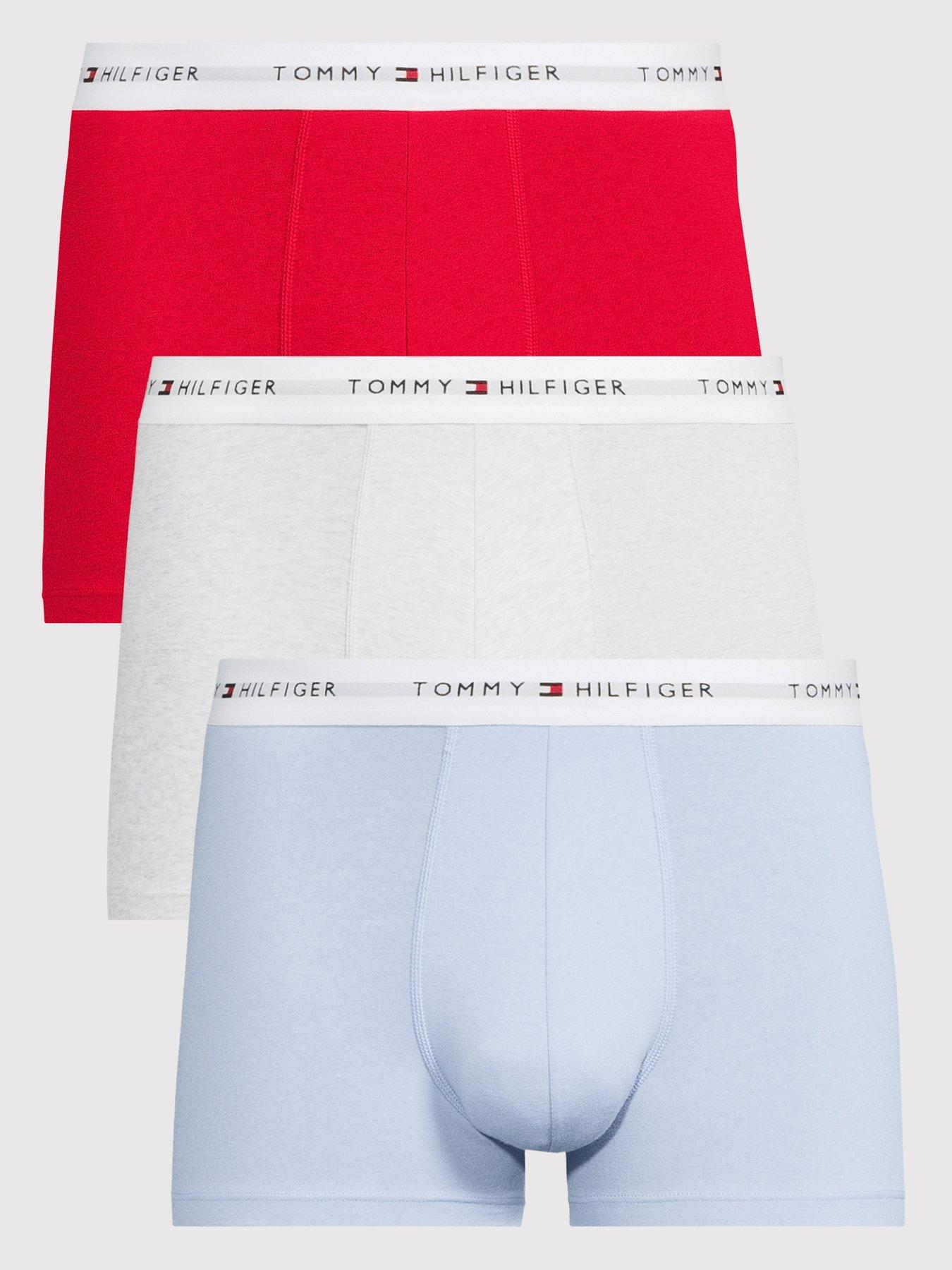 Tommy Hilfiger Pack Of 3 Everyday Essentials Hipsters Men's Grey+Red+Blue Extra Large - La Redoute - Image 3