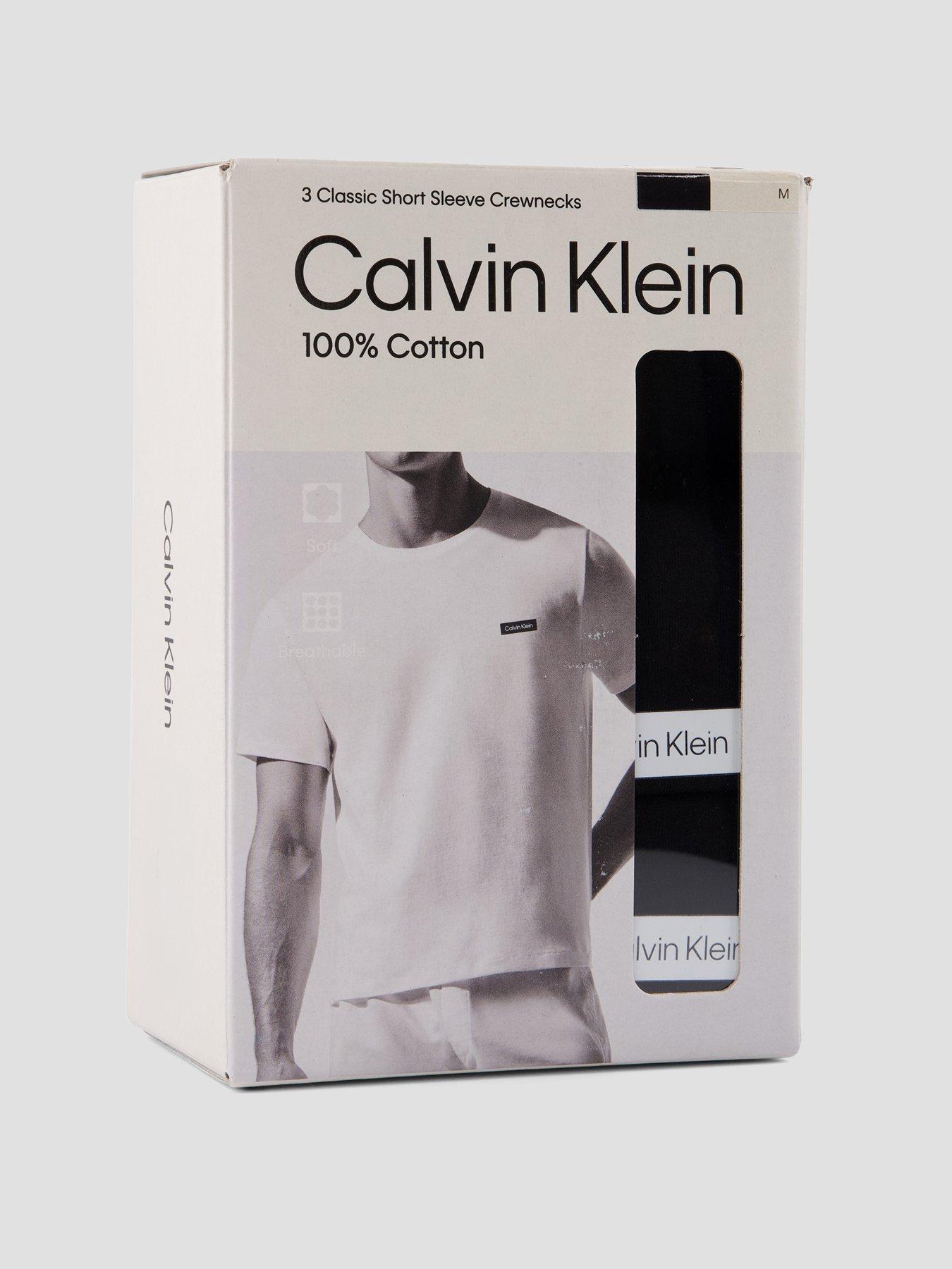 Image 5 of 6 of Calvin Klein Short Sleeve 3 Pack Crew T-Shirt - Black