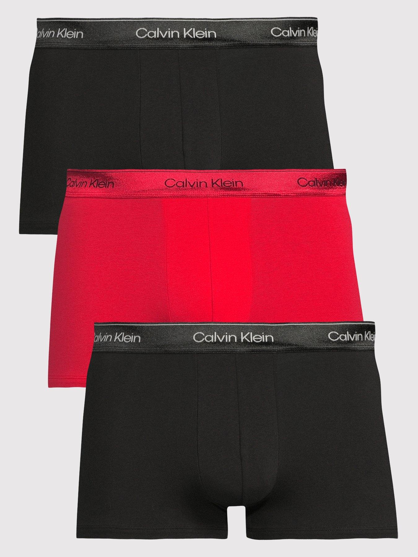 Calvin Klein 3 Pack Trunks, Assorted, Size M, Men