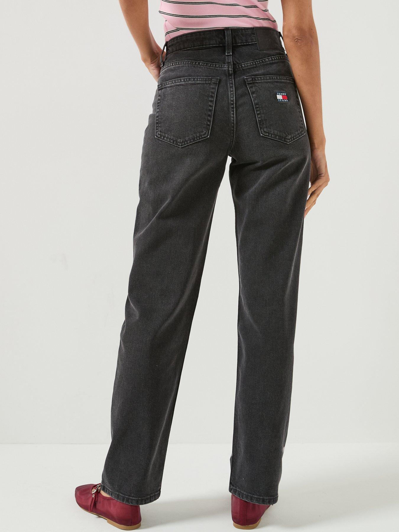 Image 2 of 6 of Tommy Jeans Women's High Rise Straight Leg Jeans - Black
