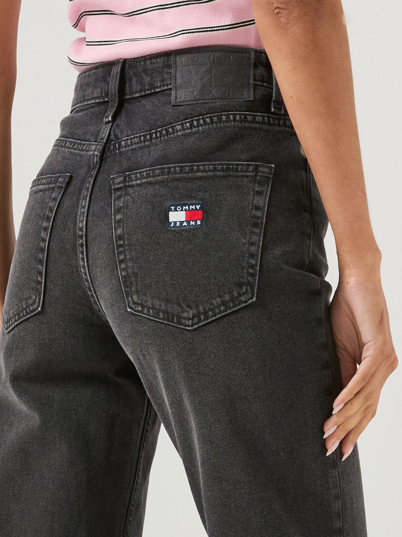 Image 4 of 6 of Tommy Jeans Women's High Rise Straight Leg Jeans - Black
