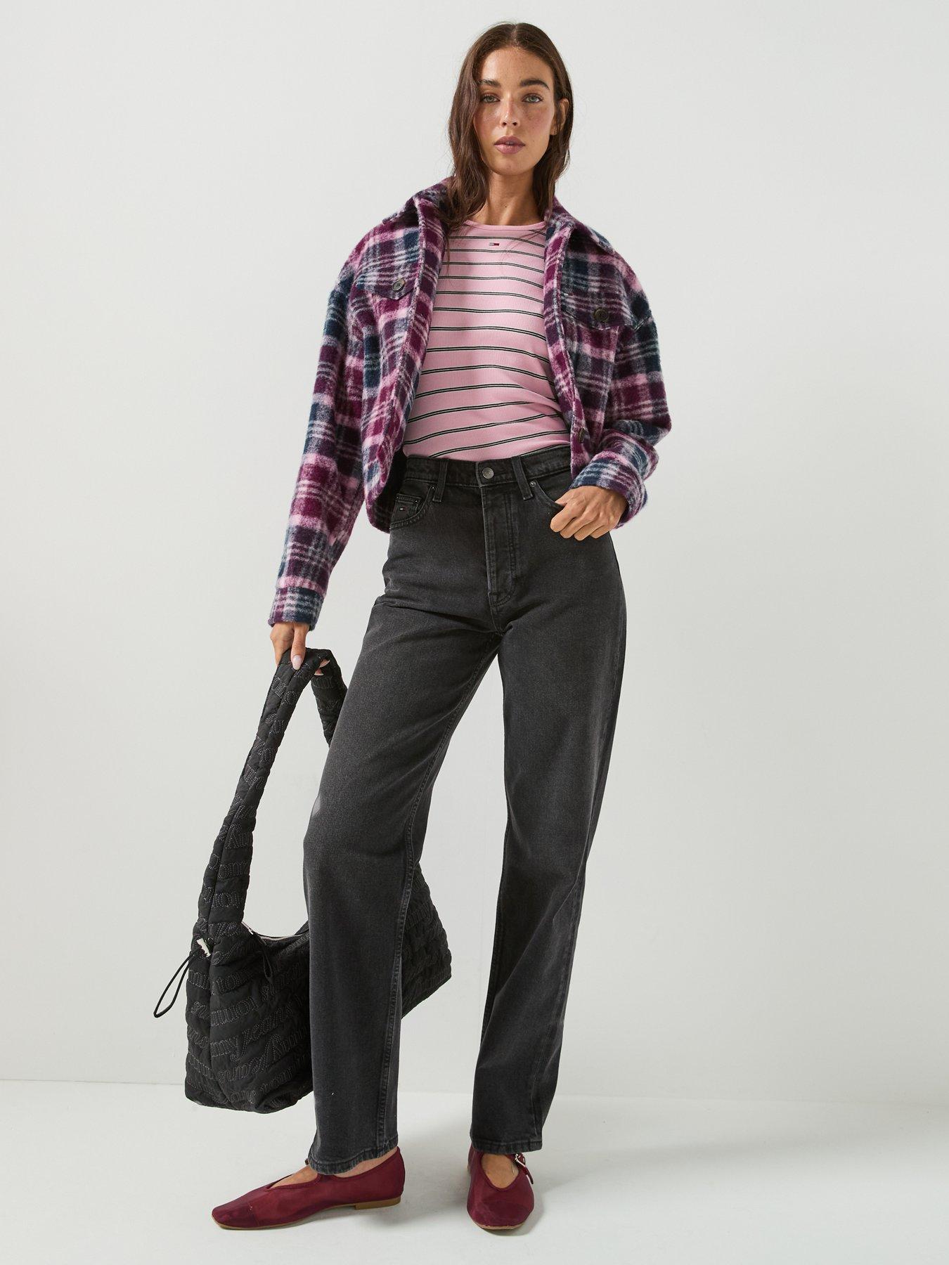 Image 5 of 6 of Tommy Jeans Women's High Rise Straight Leg Jeans - Black