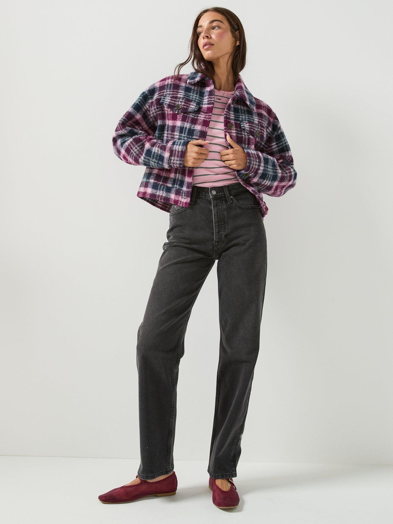Image 6 of 6 of Tommy Jeans Women's High Rise Straight Leg Jeans - Black