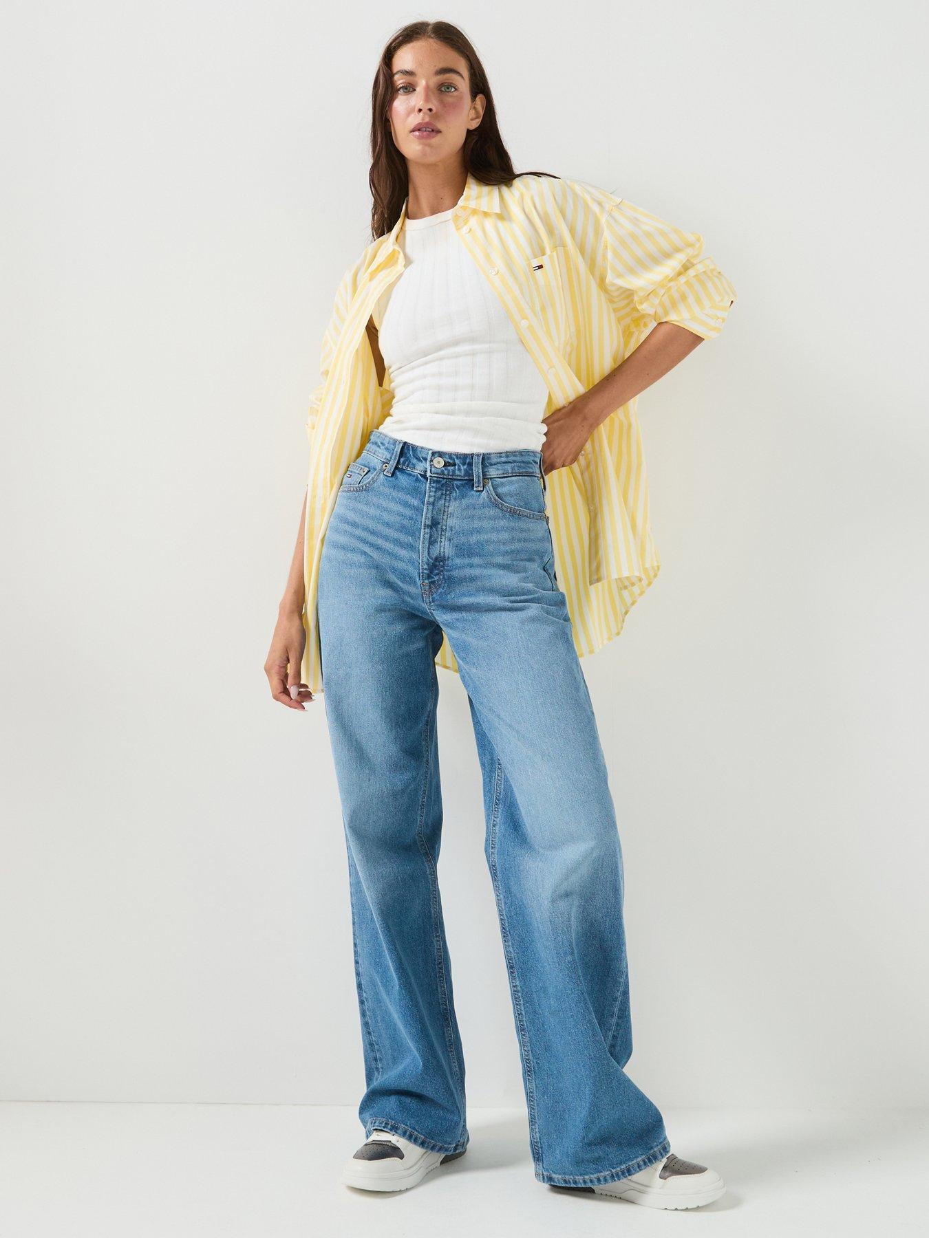 Image 3 of 5 of Tommy Jeans Women's High Rise Wide Leg Jeans - Light Blue