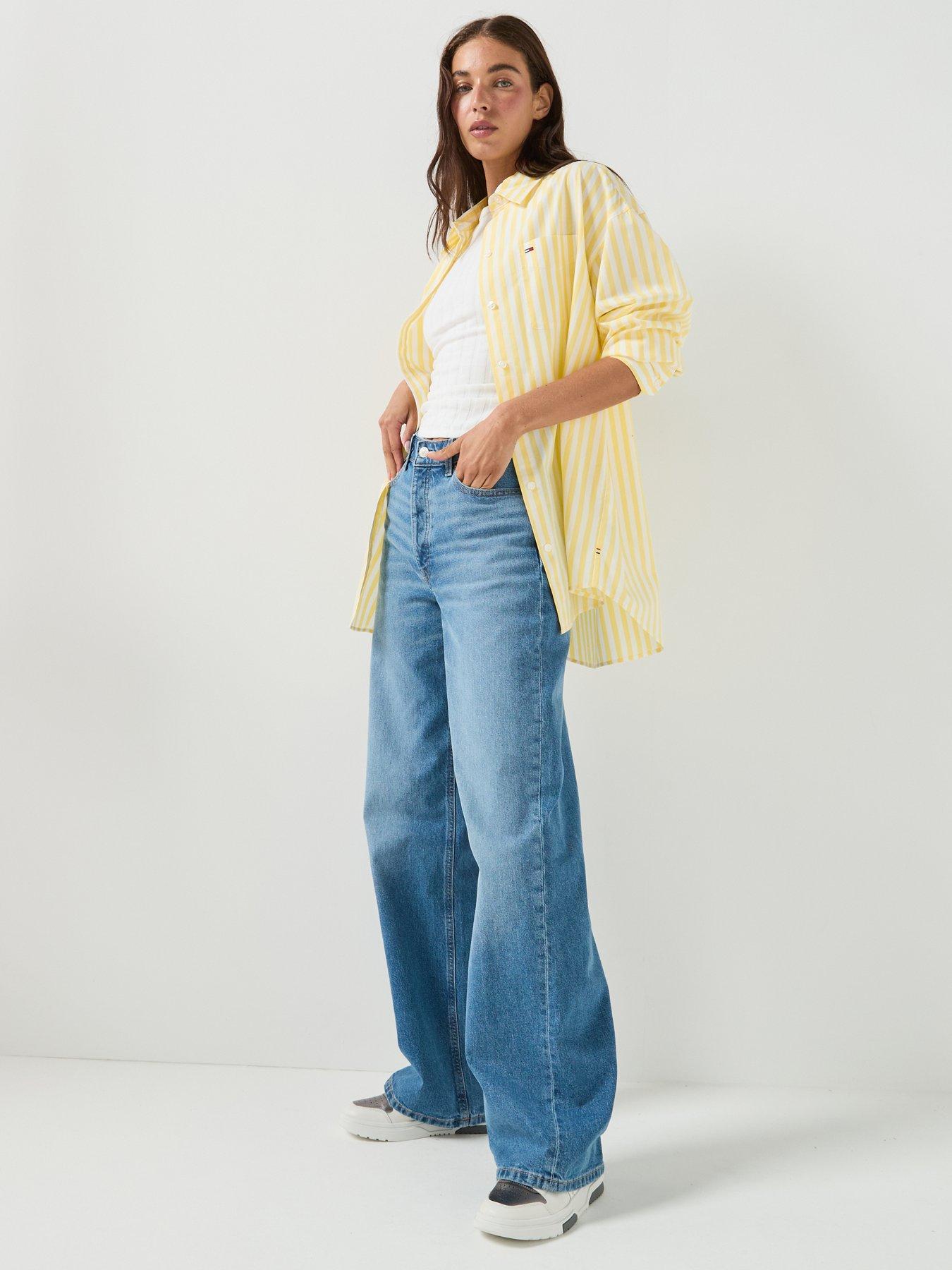 Image 5 of 5 of Tommy Jeans Women's High Rise Wide Leg Jeans - Light Blue