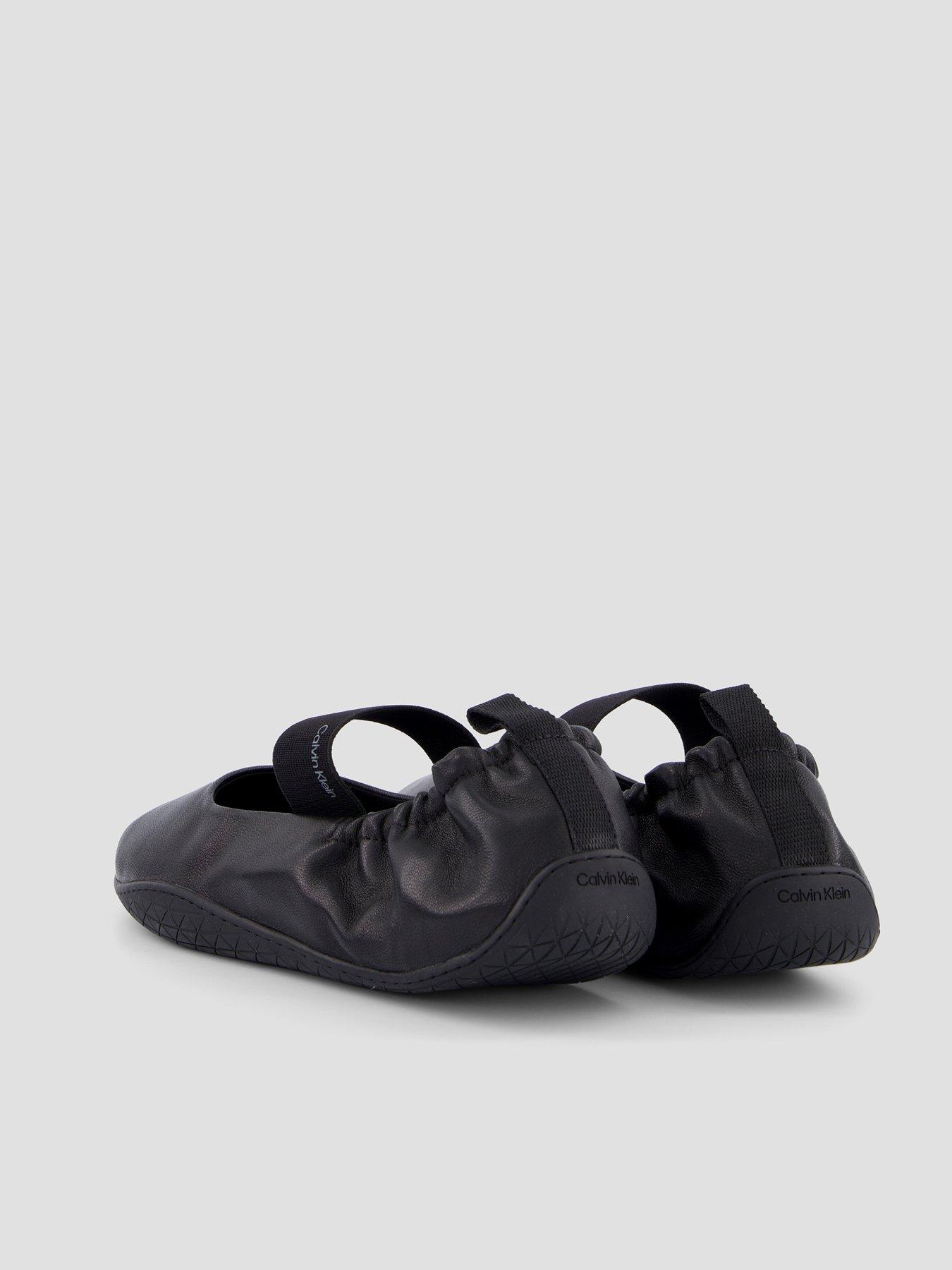 Image 6 of 7 of Calvin Klein Women's Leather Ballet Trainers - Black