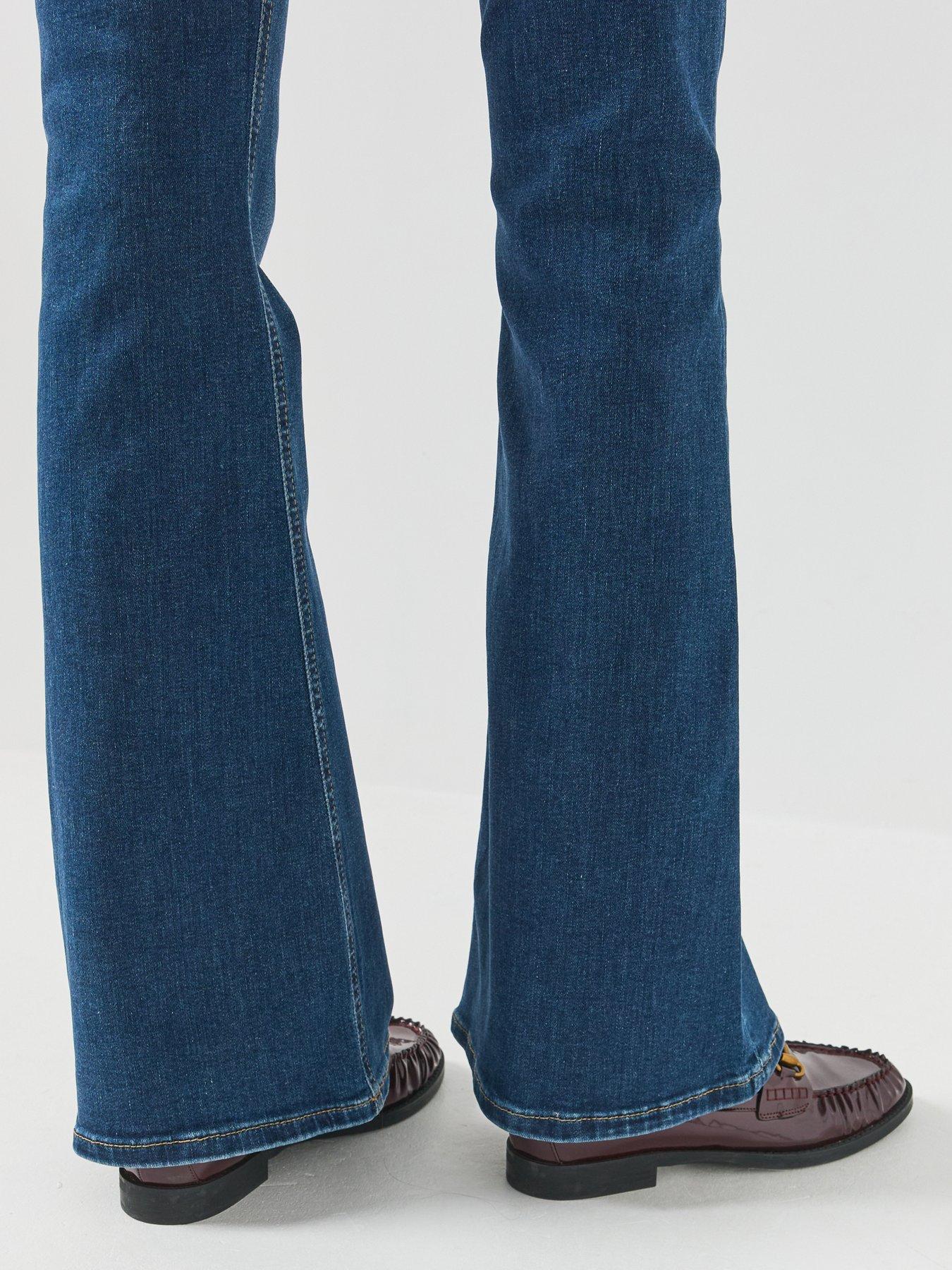 Image 4 of 6 of Tommy Hilfiger Luna Mid Rise Flared Jeans - Dark Blue