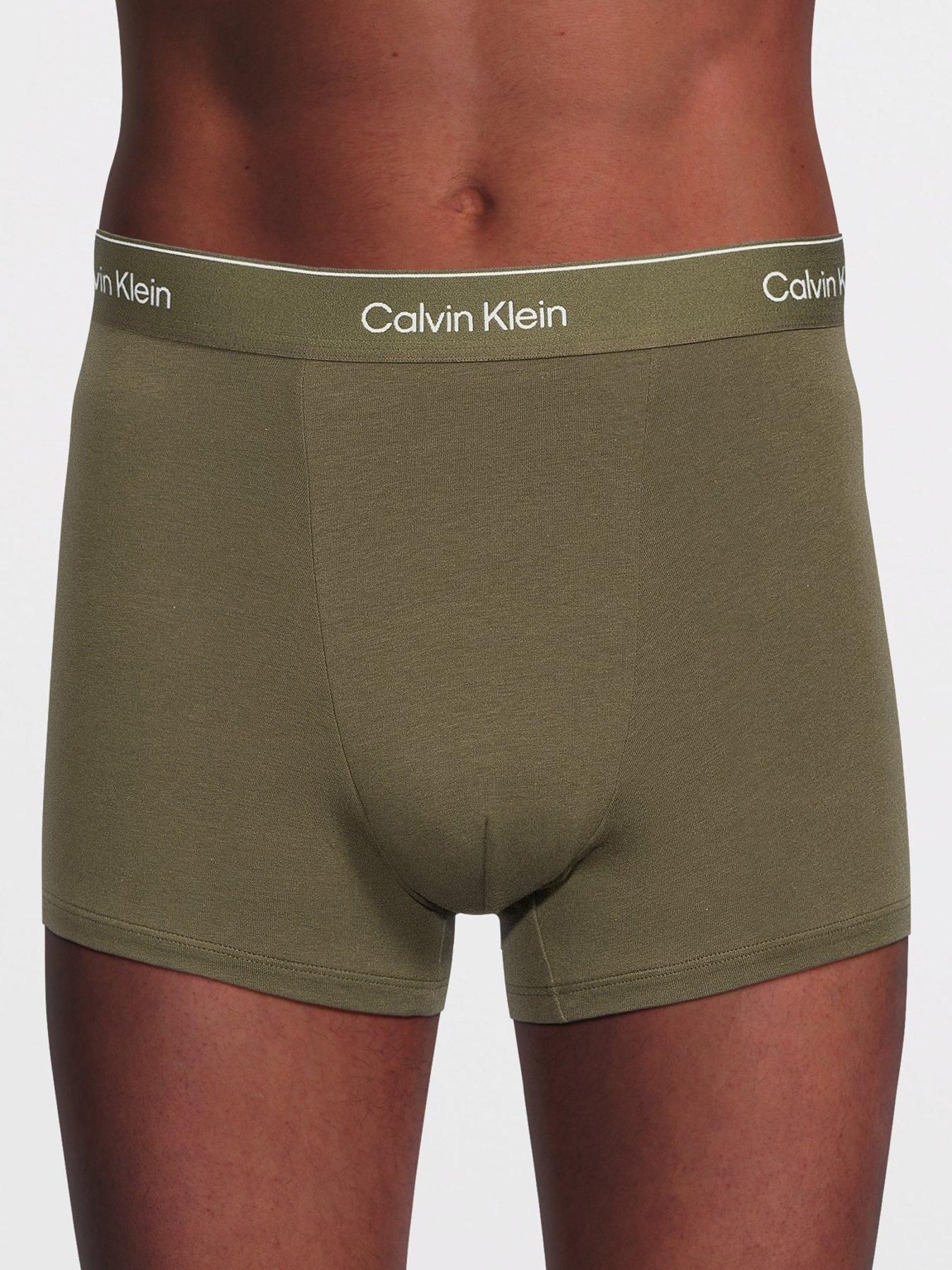 Image 2 of 3 of Calvin Klein 3 Pack Relaxed Fit Trunks - Assorted