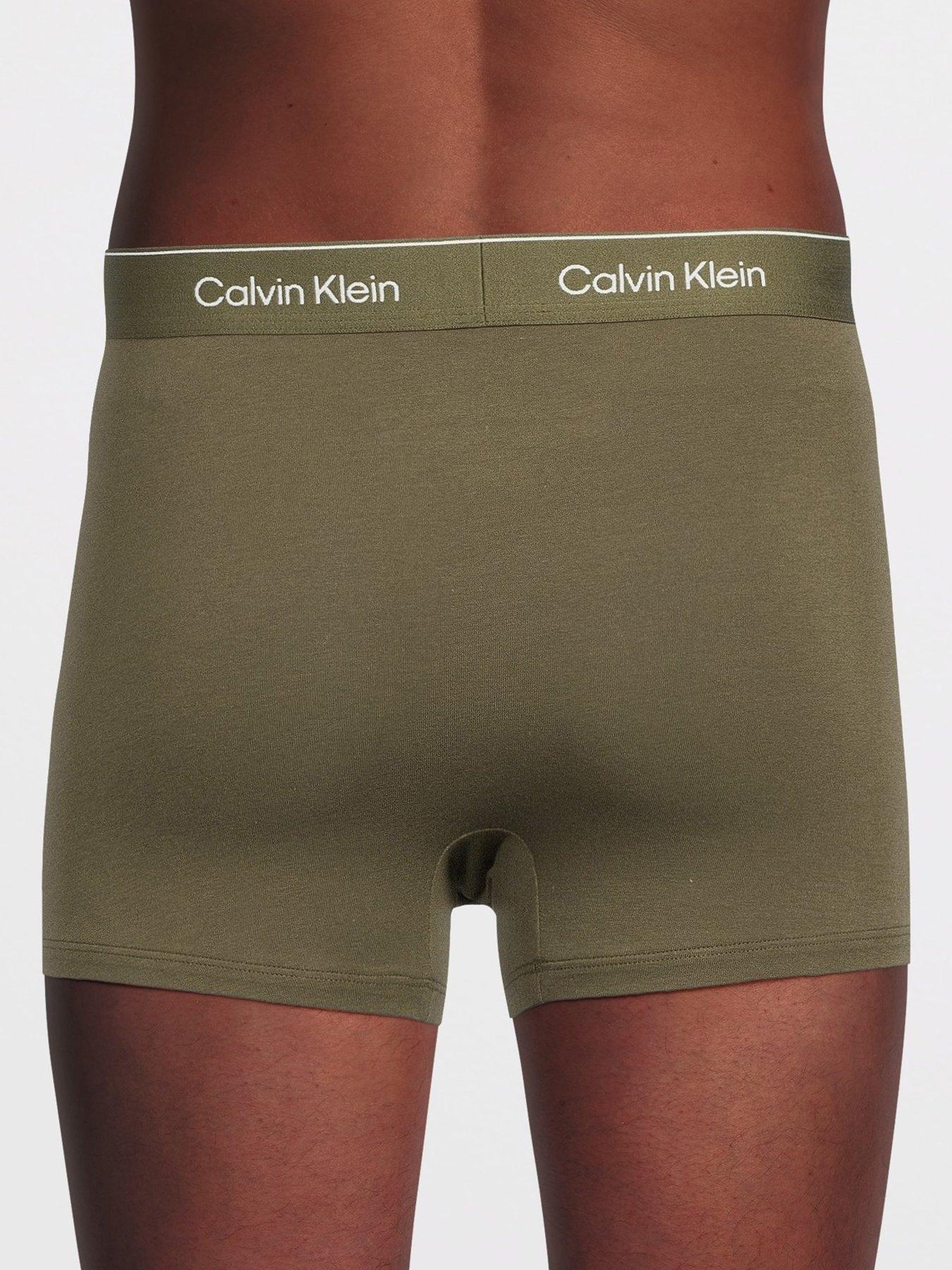Image 3 of 3 of Calvin Klein 3 Pack Relaxed Fit Trunks - Assorted