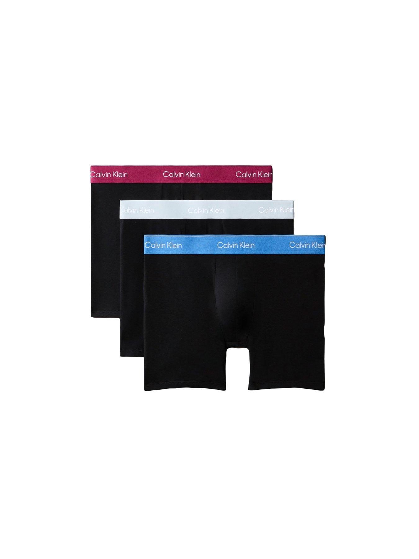 Calvin Klein Men's Boxer Briefs 3 Pack Cotton Elastane Blend XL Black - Image 5