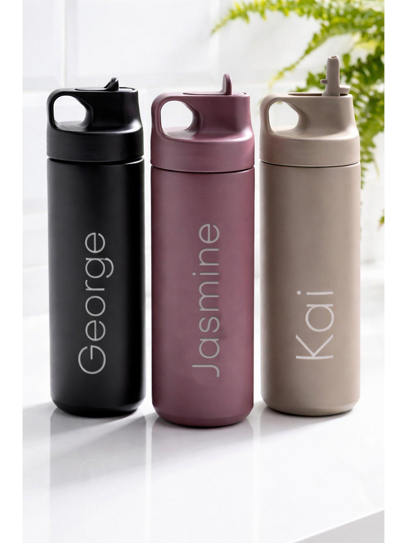 Image 2 of 2 of Love Abode Personalised Straw Personalised Insulated Water Bottle: Stainless Steel Flask with Straw, 500ml