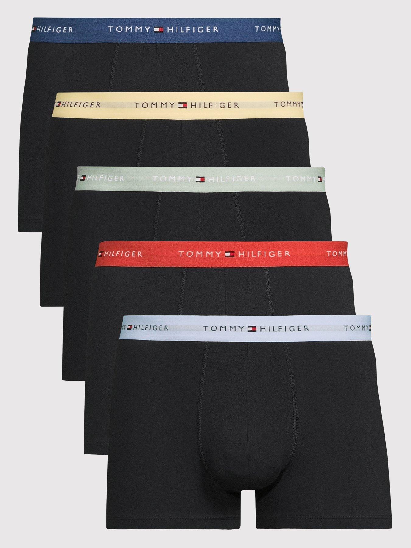 Tommy Hilfiger 5 Pack Trunks, Black, Size 2Xl, Men