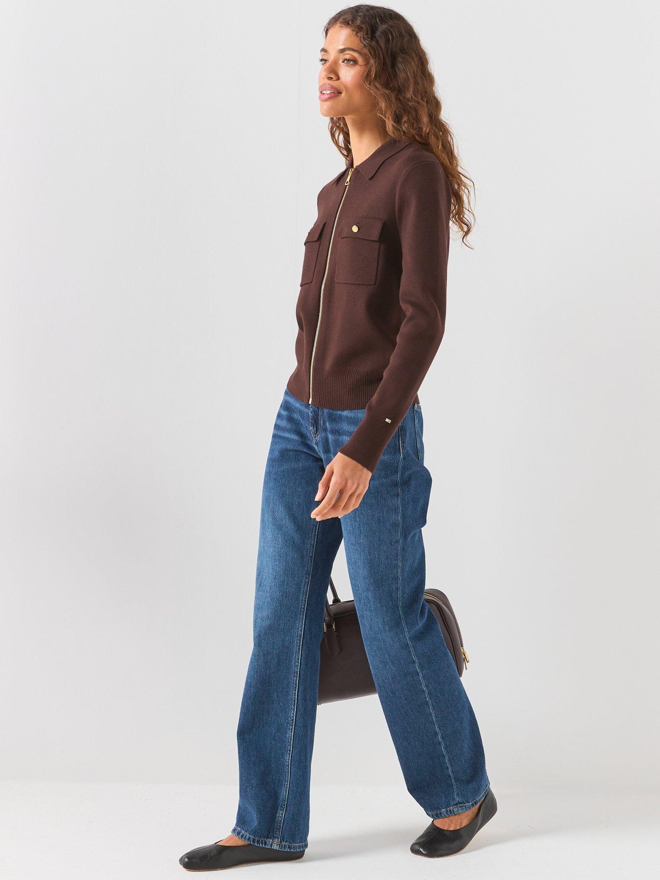 Image 6 of 6 of Tommy Hilfiger Premium Knit Zip-Through&nbsp;Jumper - Brown