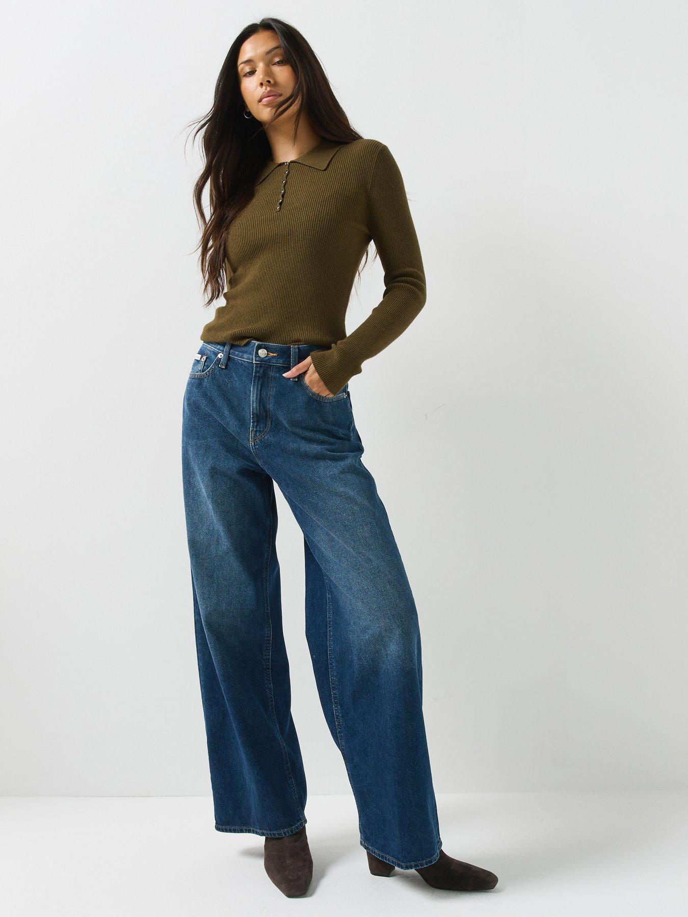Image 1 of 4 of Calvin Klein Jeans Jeans Low Rise Baggy Jeans - Blue Rush