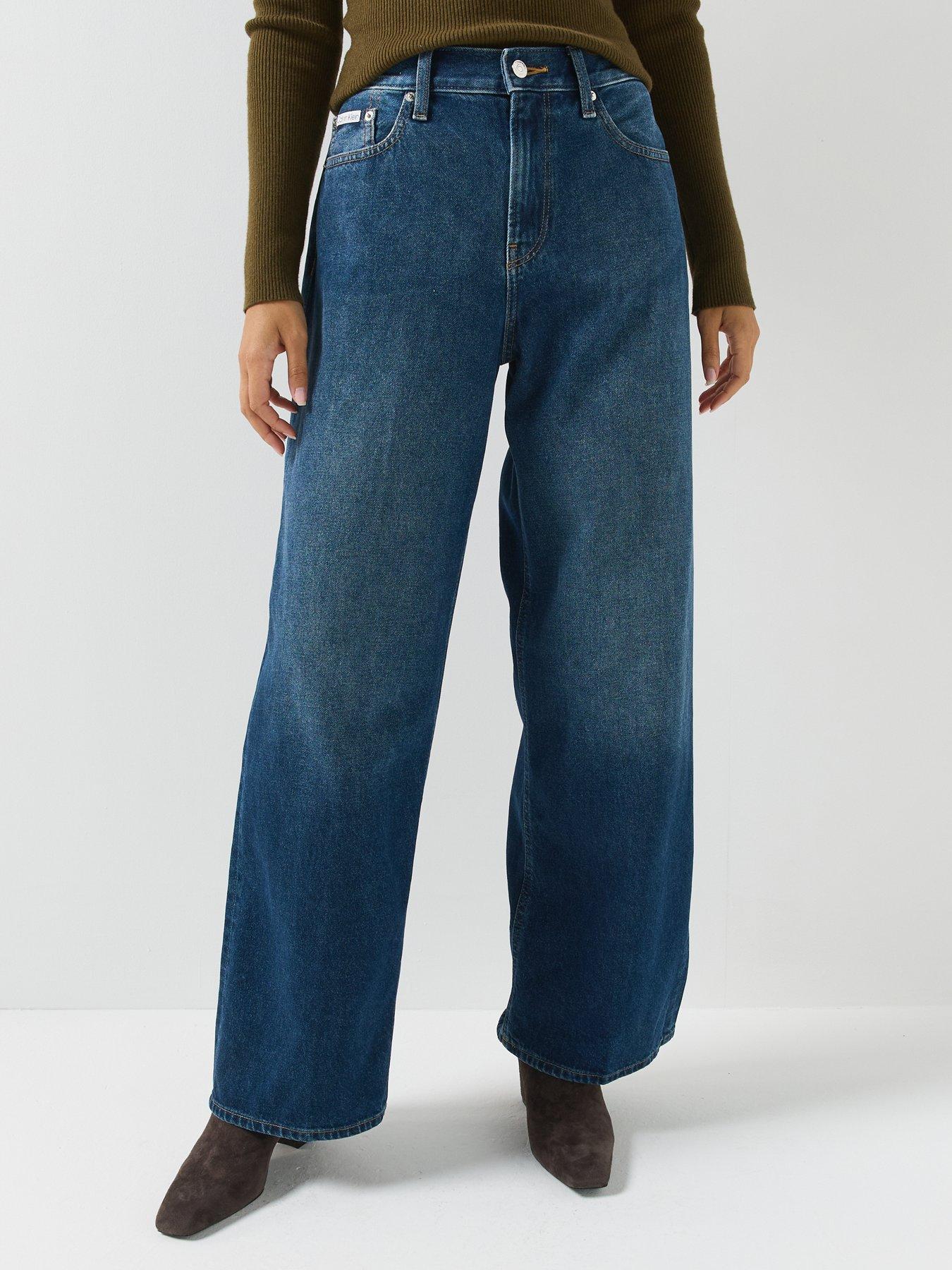 Image 3 of 4 of Calvin Klein Jeans Jeans Low Rise Baggy Jeans - Blue Rush