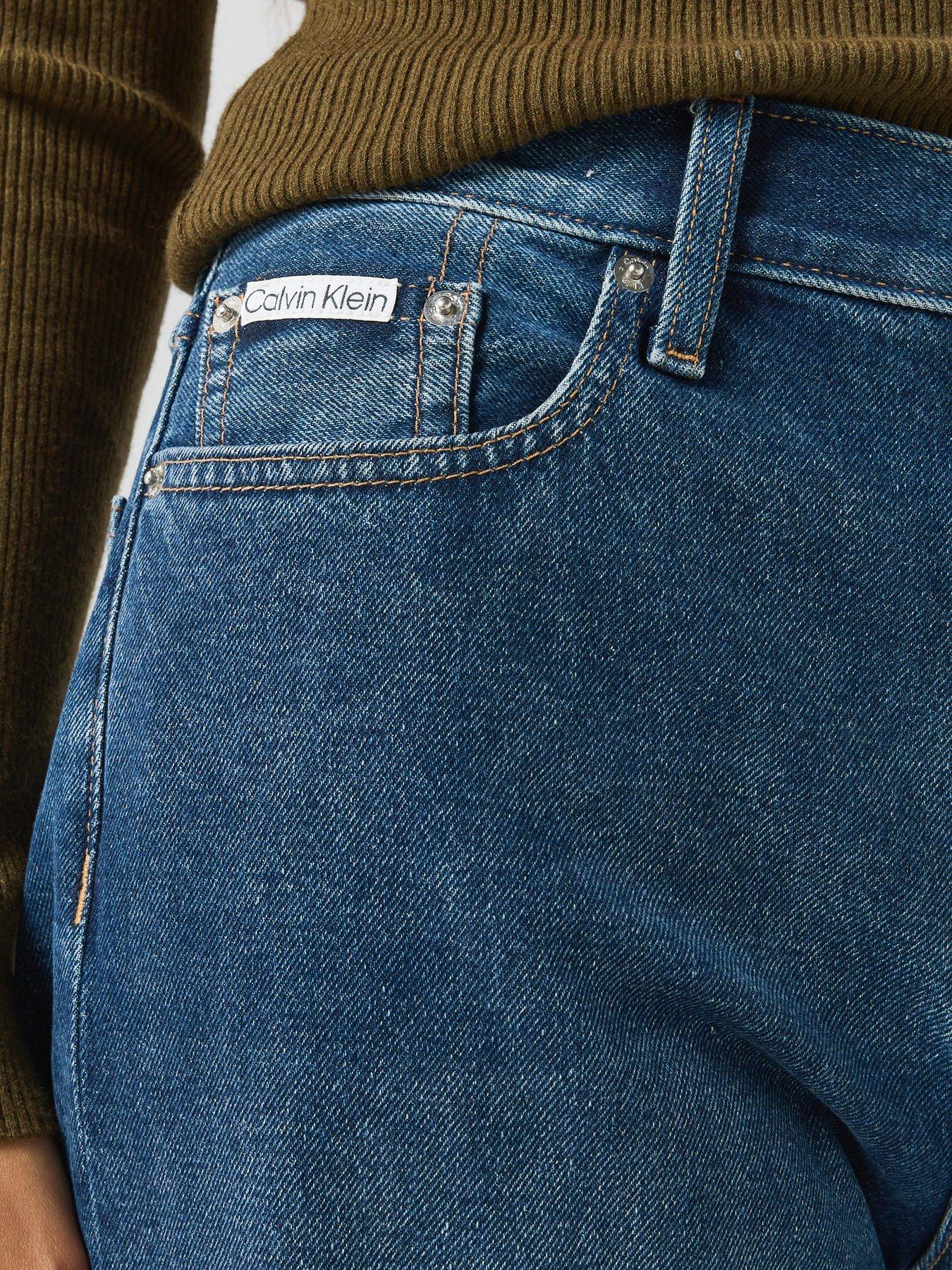 Image 4 of 4 of Calvin Klein Jeans Jeans Low Rise Baggy Jeans - Blue Rush