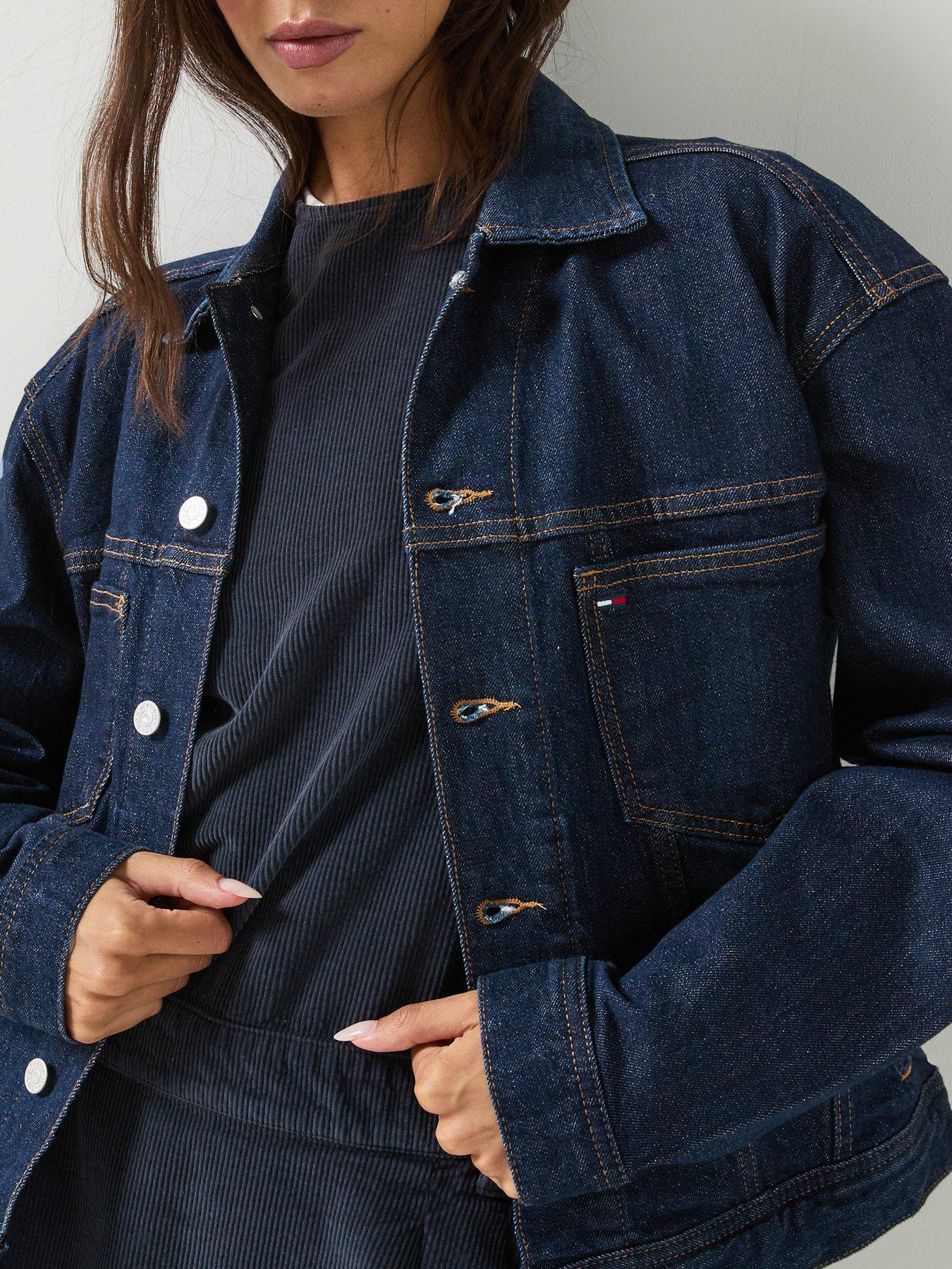Image 5 of 6 of Tommy Jeans Slim Denim Trucker Jacket - Denim Dark