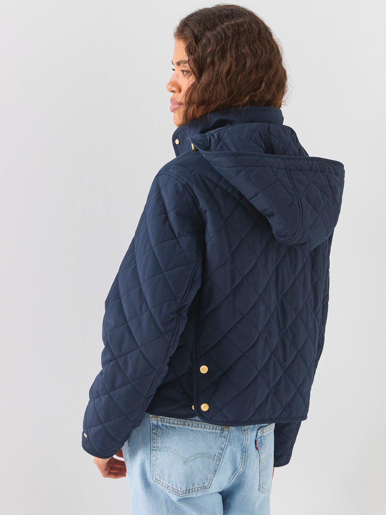 Image 2 of 6 of Tommy Hilfiger Quilted Hood Jacket - Blue
