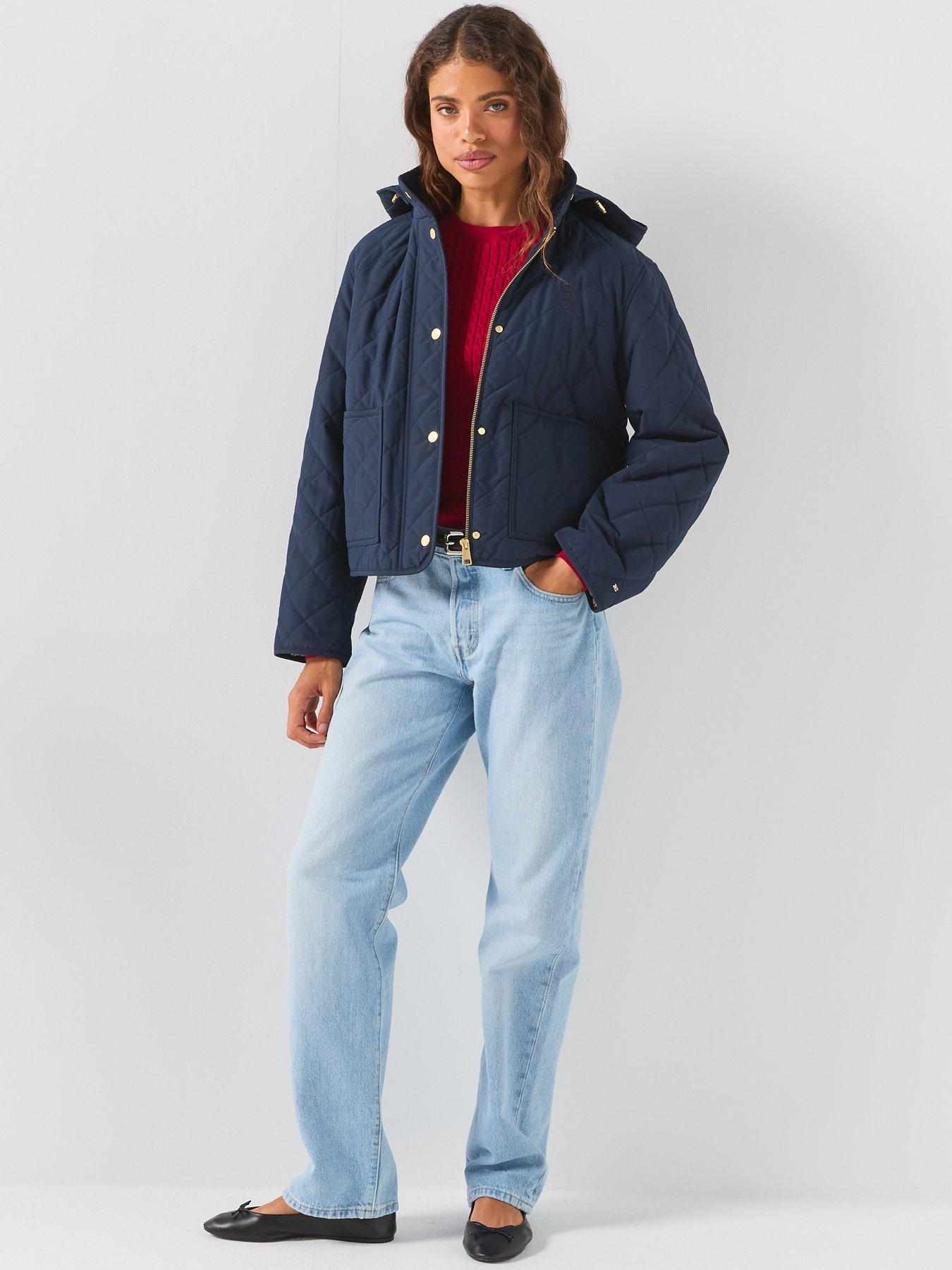 Image 3 of 6 of Tommy Hilfiger Quilted Hood Jacket - Blue