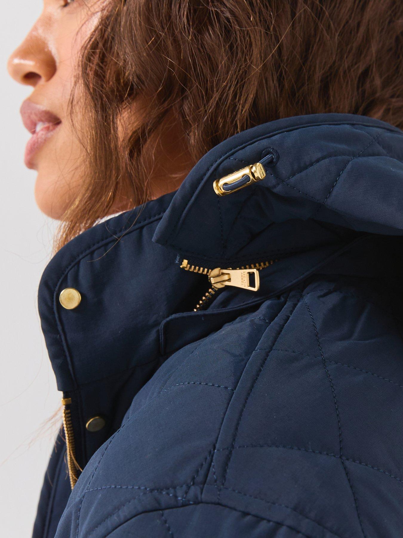 Image 4 of 6 of Tommy Hilfiger Quilted Hood Jacket - Blue
