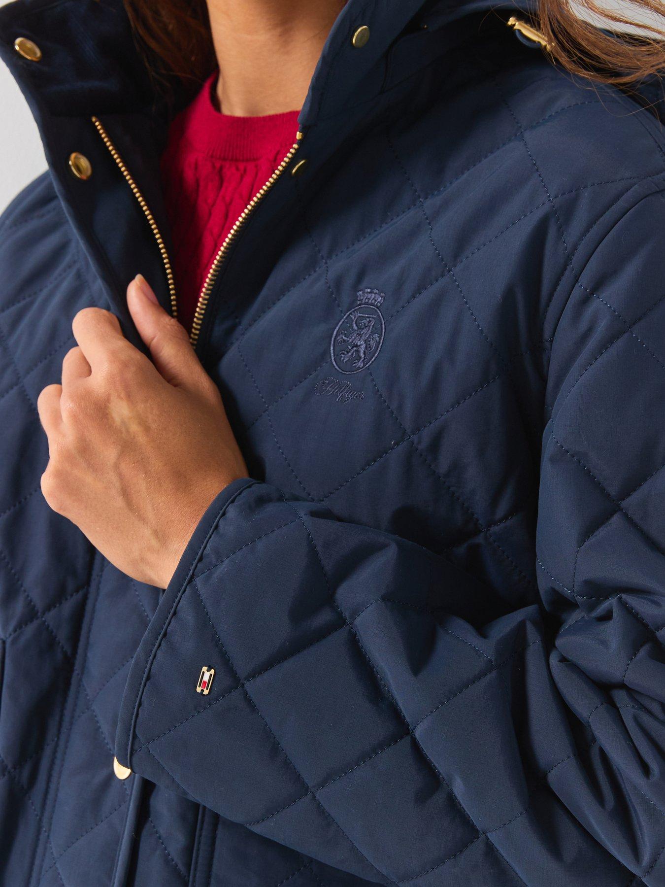 Image 5 of 6 of Tommy Hilfiger Quilted Hood Jacket - Blue