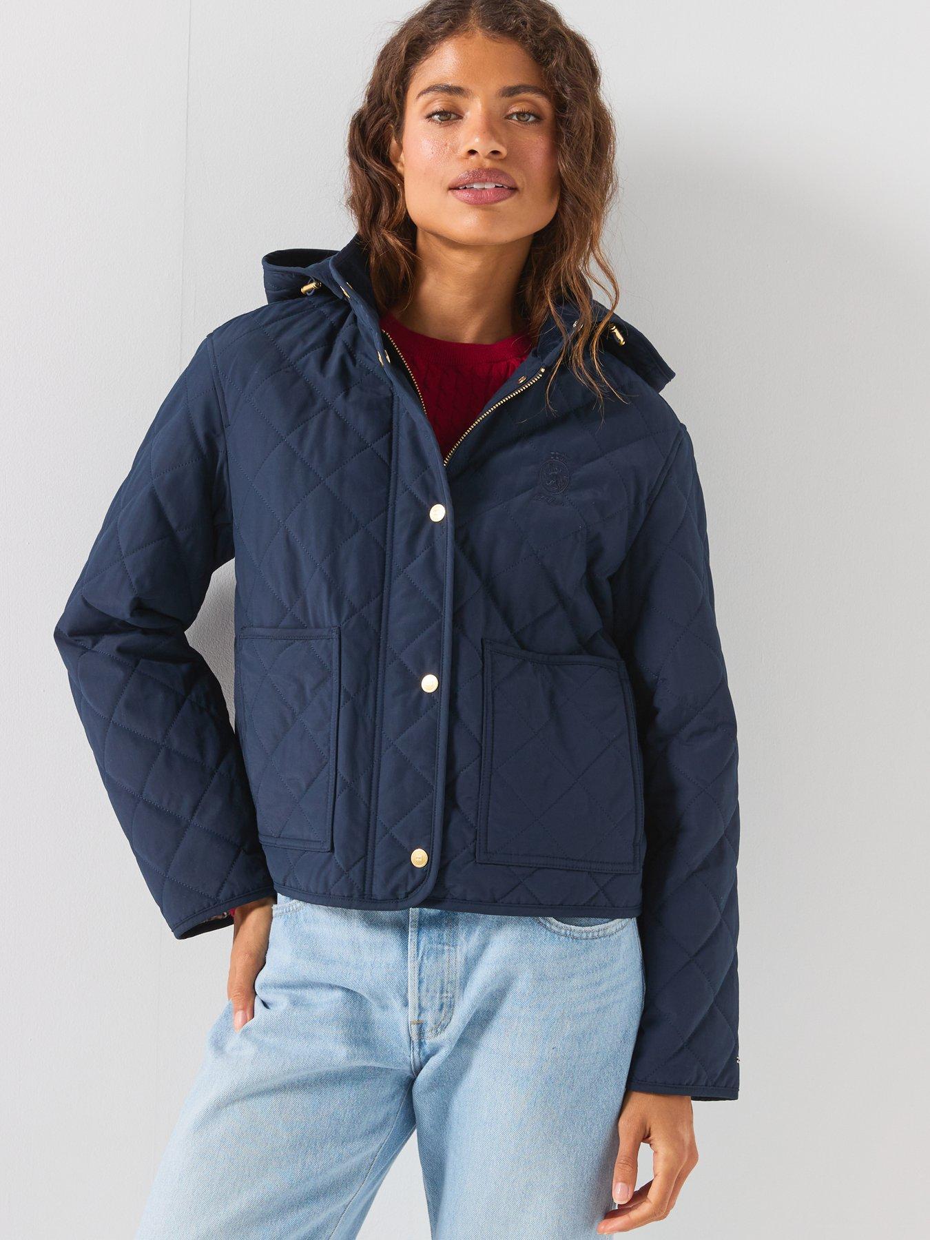 Image 6 of 6 of Tommy Hilfiger Quilted Hood Jacket - Blue