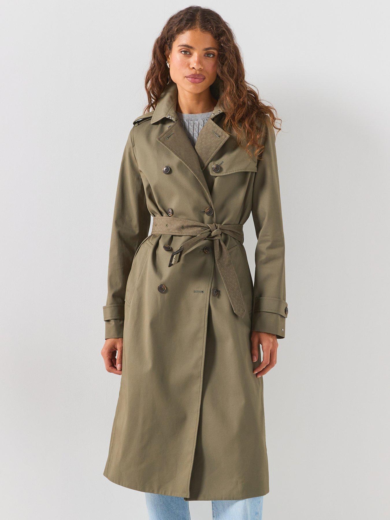 Tommy Hilfiger Cotton Monogram Trench - Green