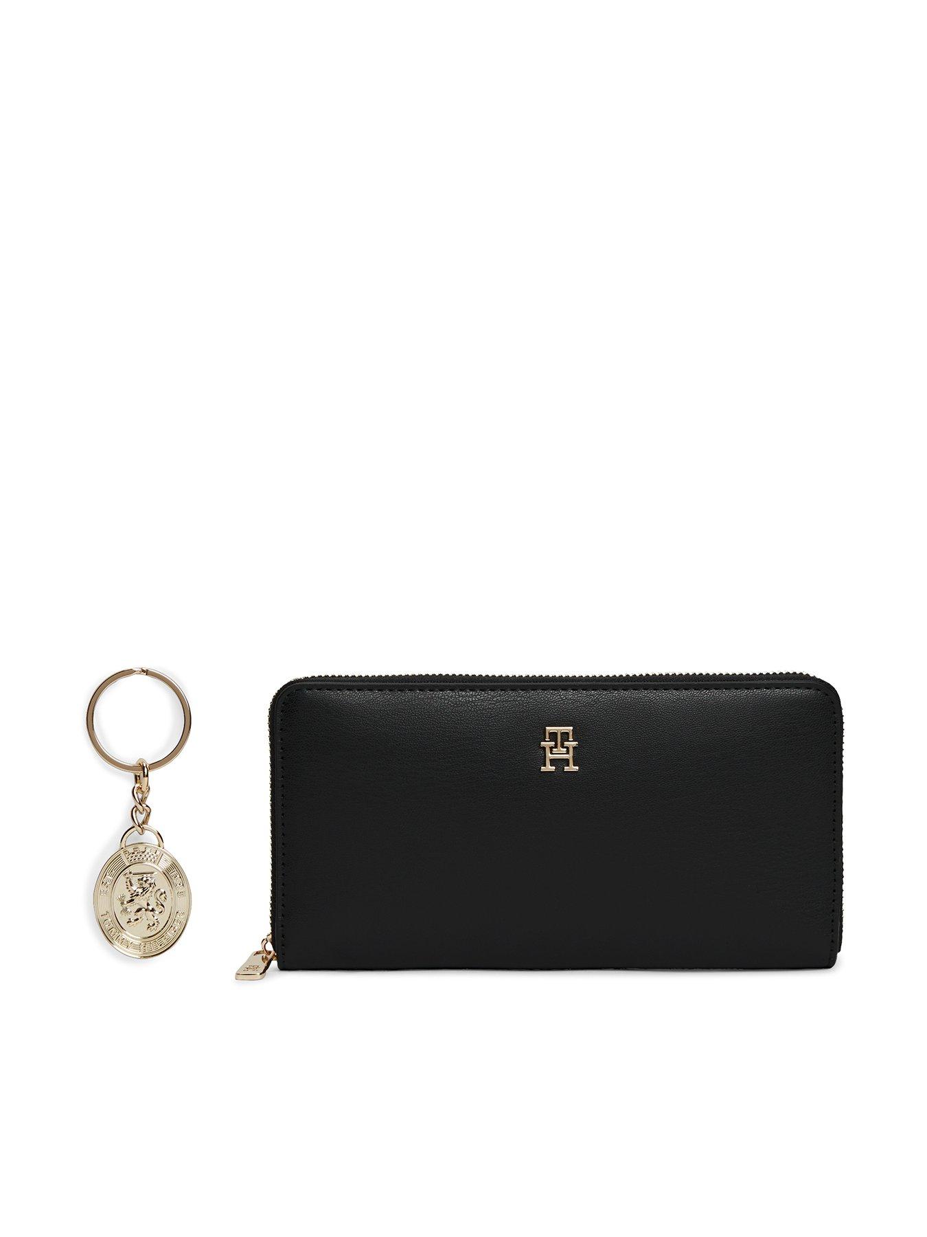 Image 1 of 4 of Tommy Hilfiger Zip-around Wallet And Bag Charm Set - Black
