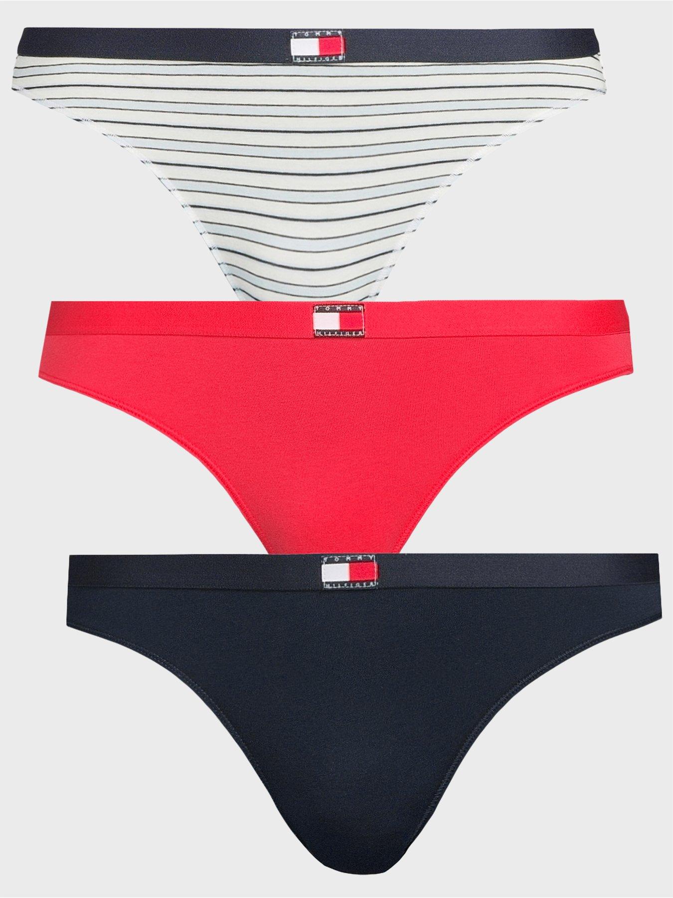 Image 1 of 6 of Tommy Hilfiger 3-pack Heritage Flag Logo Briefs - Multi