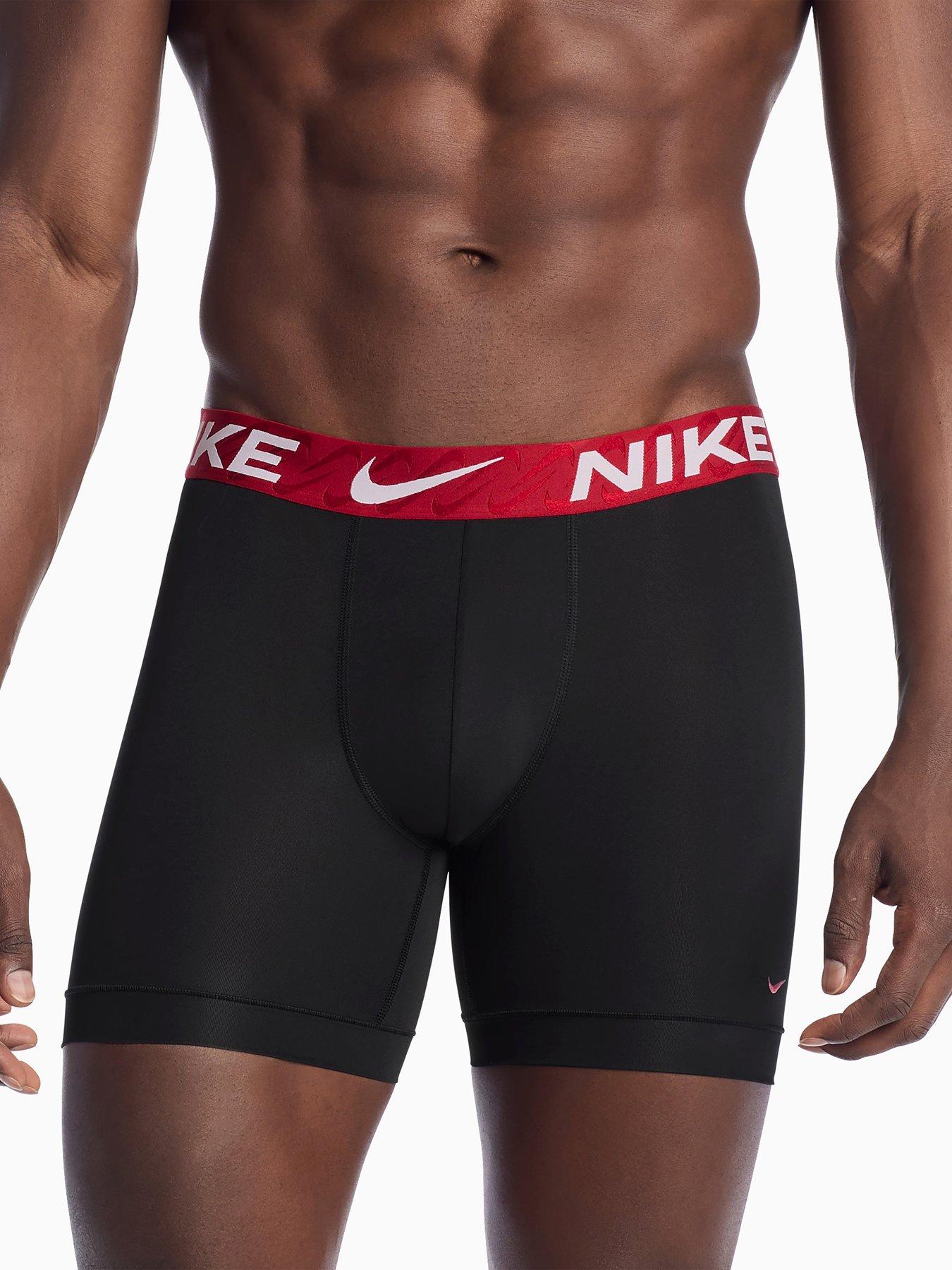 Image 2 of 4 of Nike Mens Essential Micro Fibre Stretch 3 Pack Boxer Briefs - Black