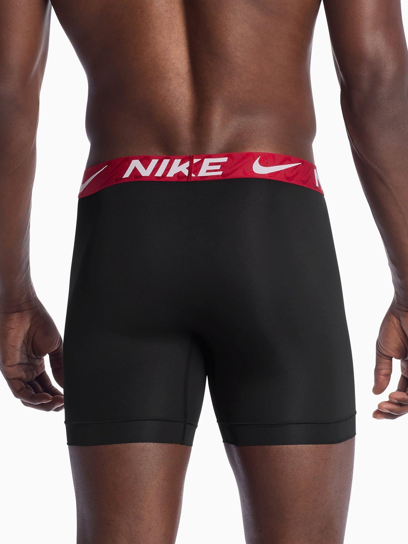 Image 3 of 4 of Nike Mens Essential Micro Fibre Stretch 3 Pack Boxer Briefs - Black