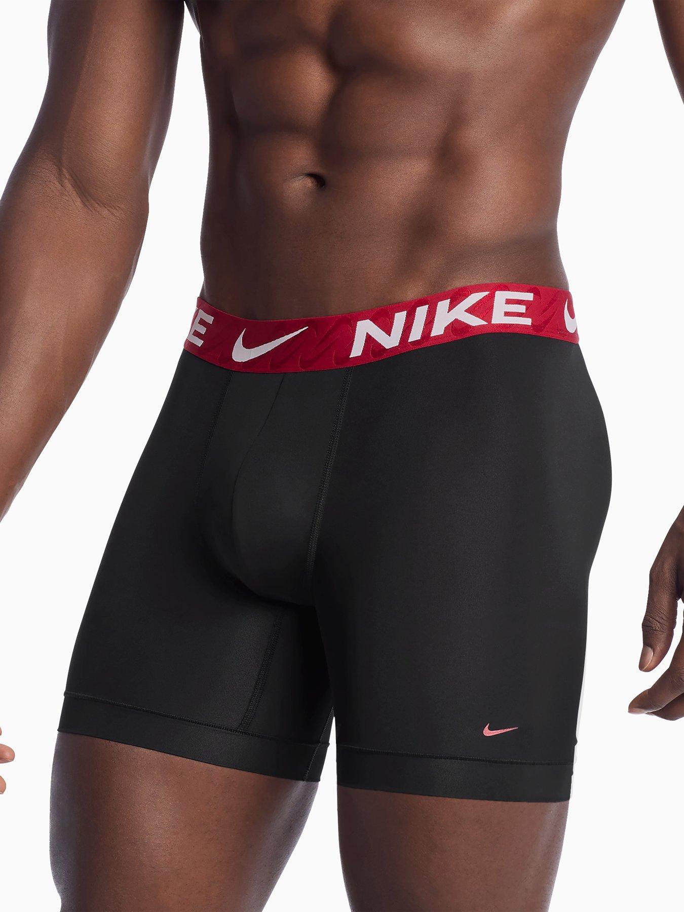 Image 4 of 4 of Nike Mens Essential Micro Fibre Stretch 3 Pack Boxer Briefs - Black