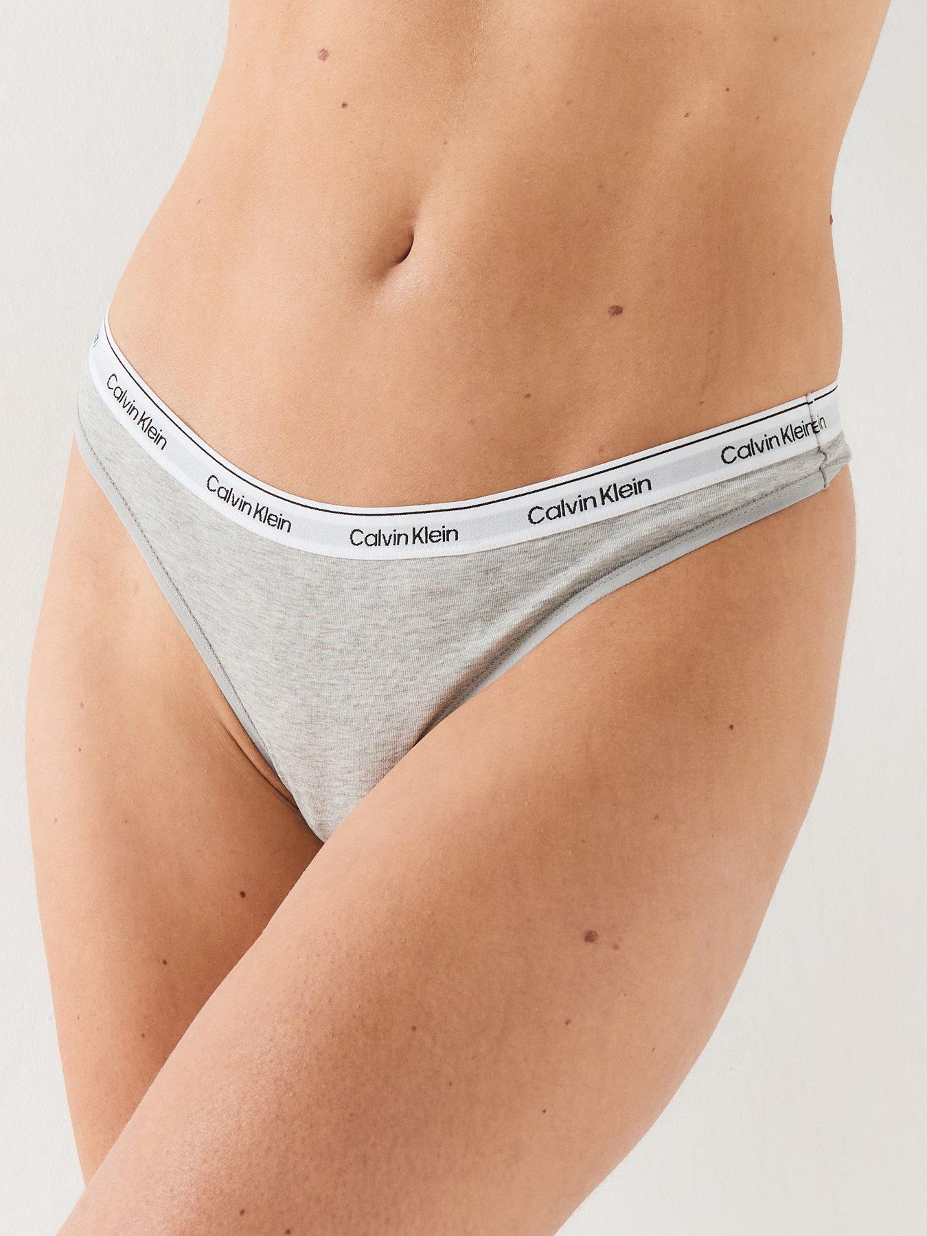 Image 2 of 6 of Calvin Klein 5 Pack Thongs Icon Logo - Multi