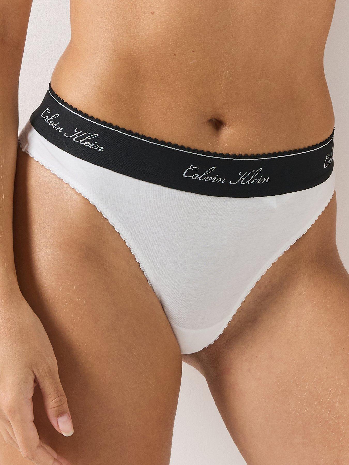 Image 5 of 6 of Calvin Klein Icon Cotton Modal Thong - White