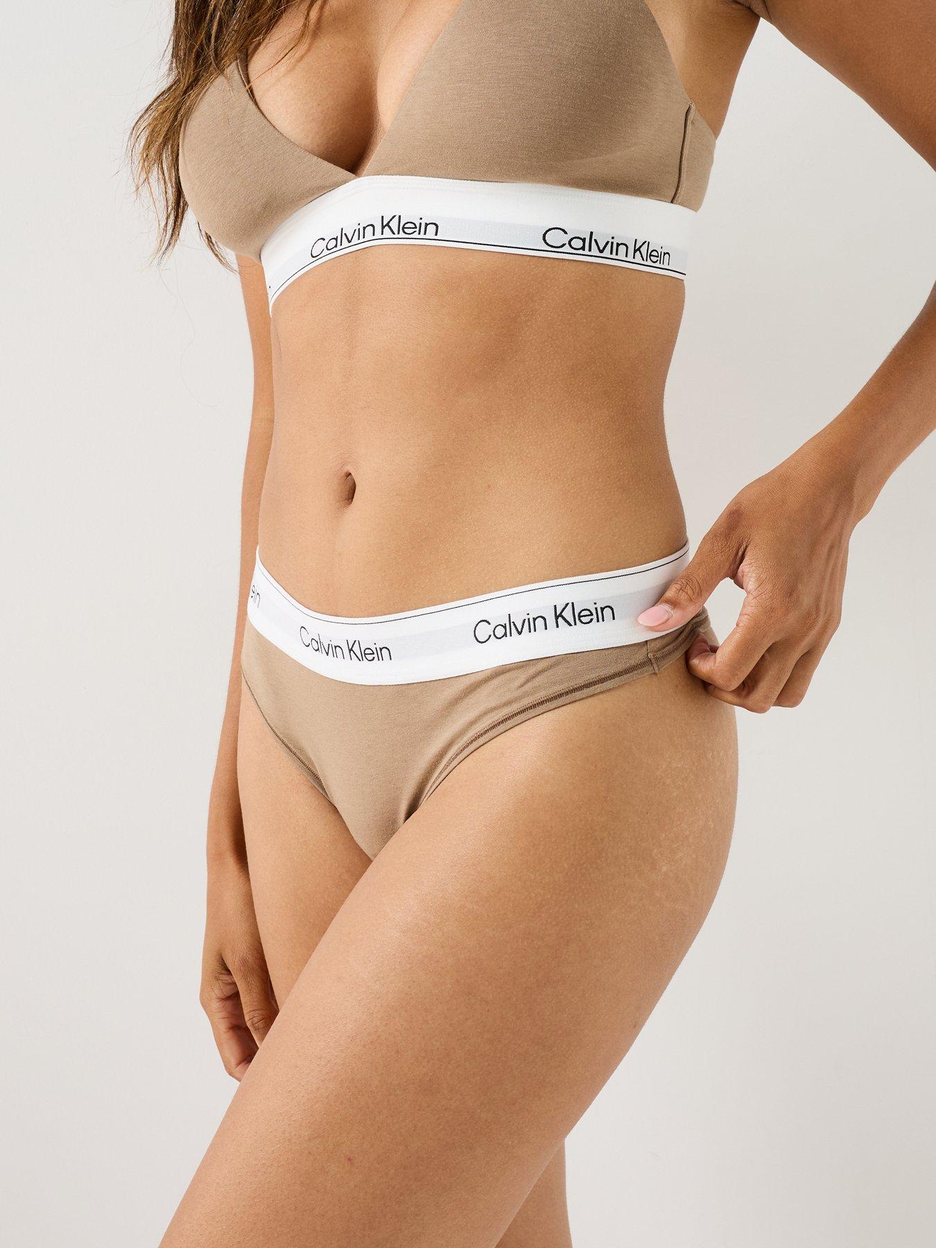 Image 5 of 5 of Calvin Klein Icon Cotton Modal Thong - Brown