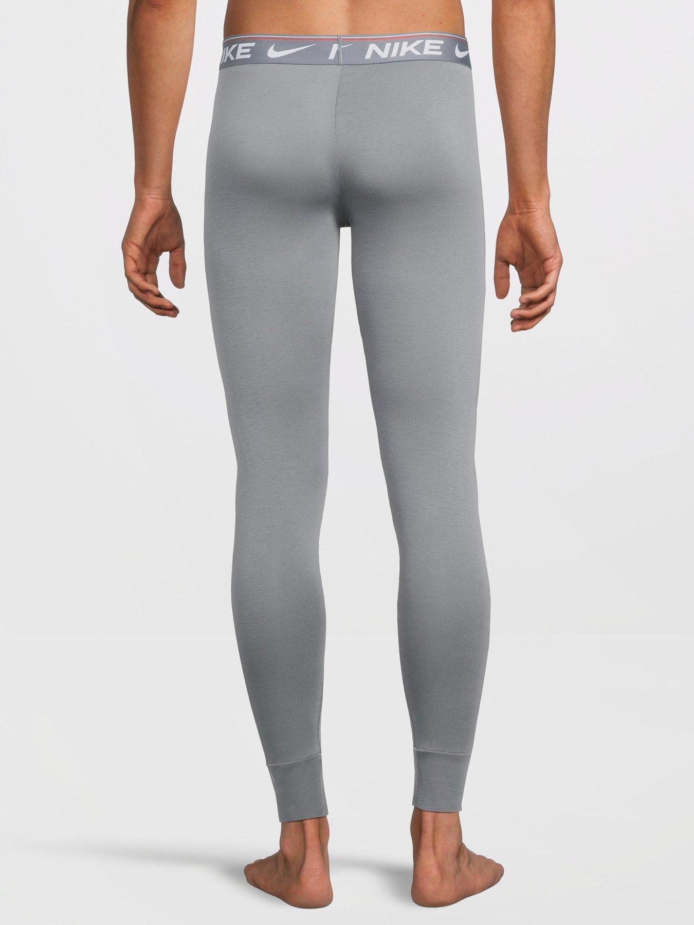 Image 3 of 4 of Nike Mens Ultra Comfort Stretch 2 Pack Long Johns - Grey