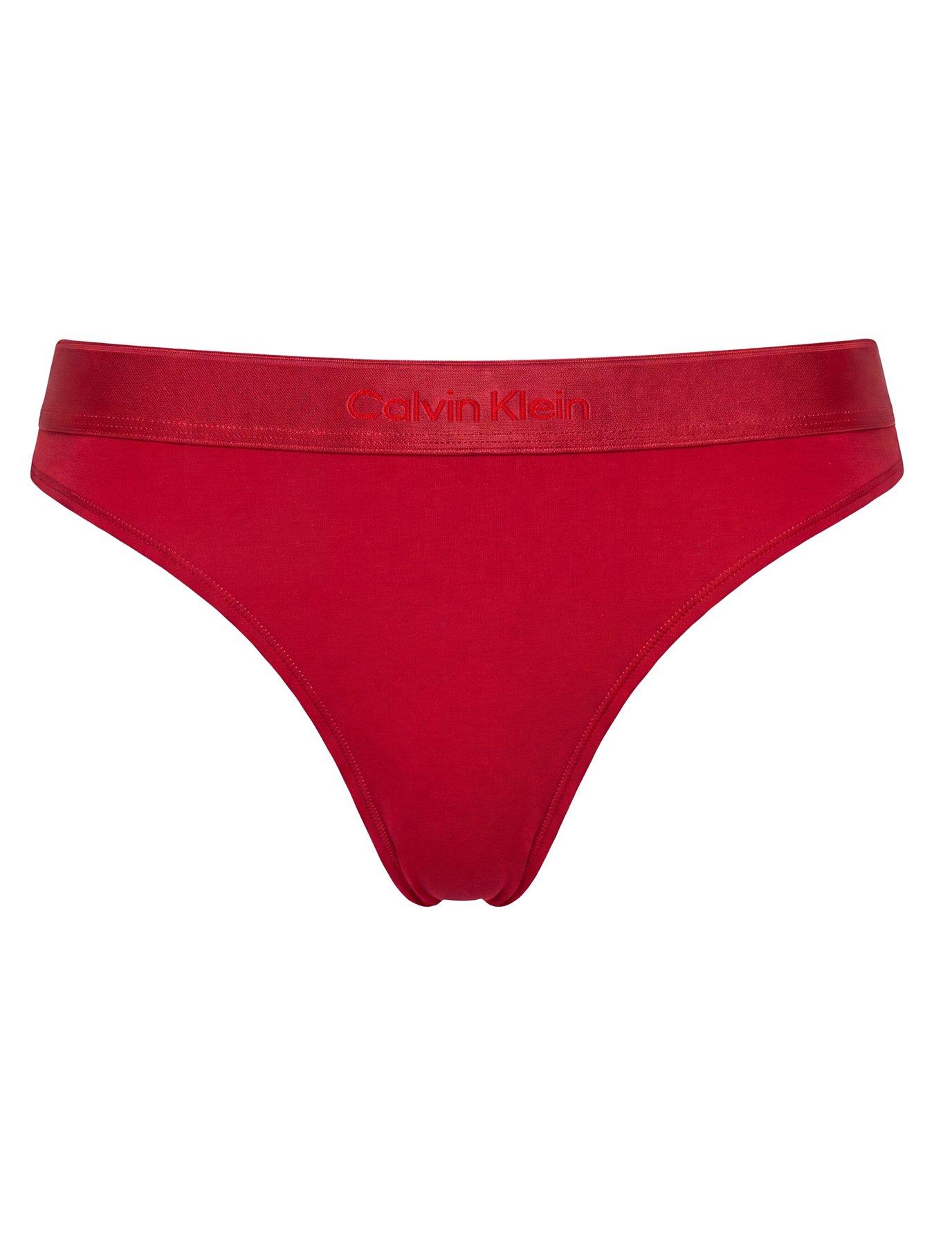 Image 6 of 6 of Calvin Klein Single Seasonal Red Thong - Red