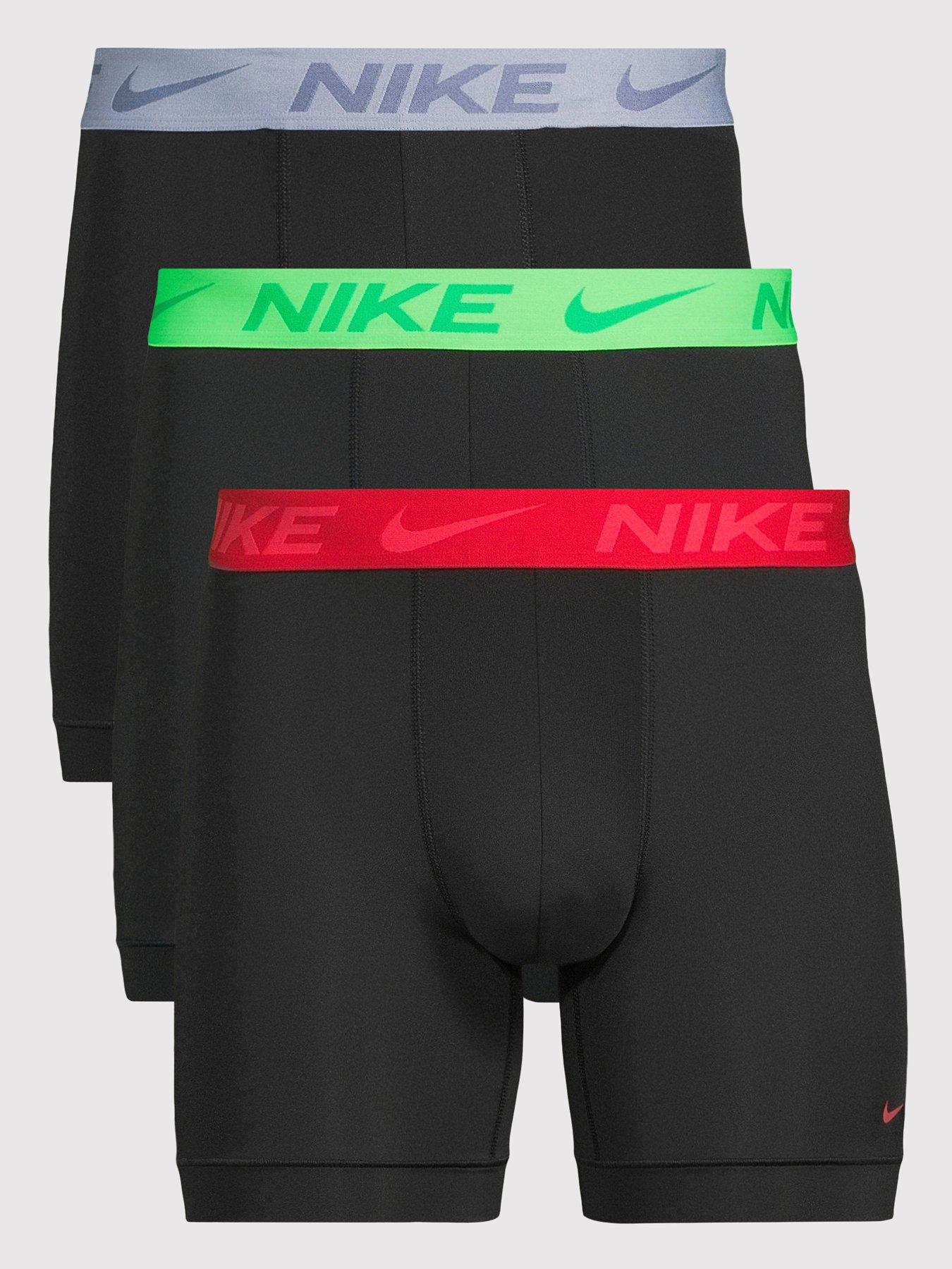 Nike Men's Grn/Ash/Red Wb 3 Pack Dri Fit Boxer Shorts - Medium - Image 4